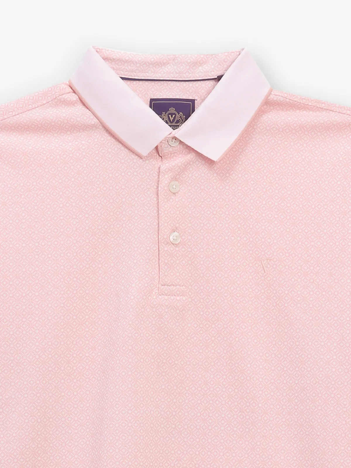 LOUIS PHILIPPE printed peach cotton t-shirt