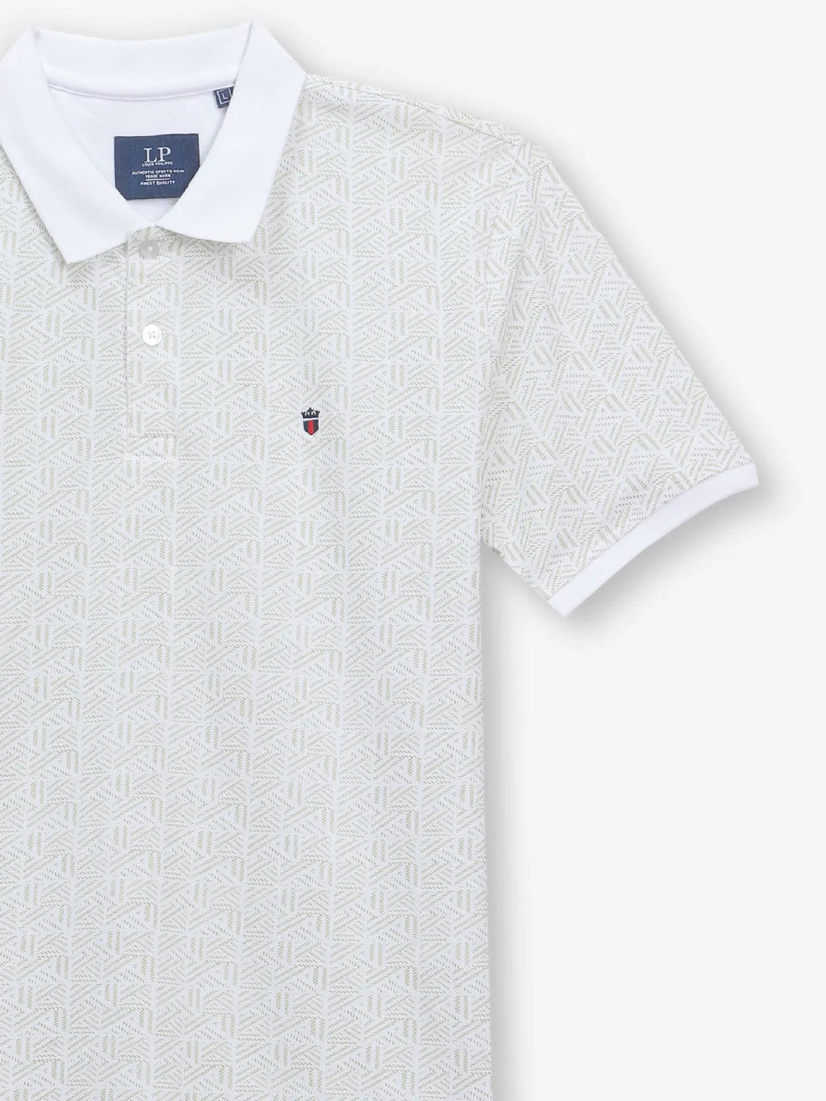 LOUIS PHILIPPE printed white cotton slim fit t-shirt