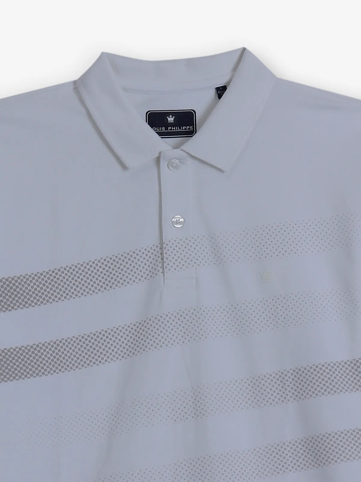LOUIS PHILIPPE printed white cotton t-shirt