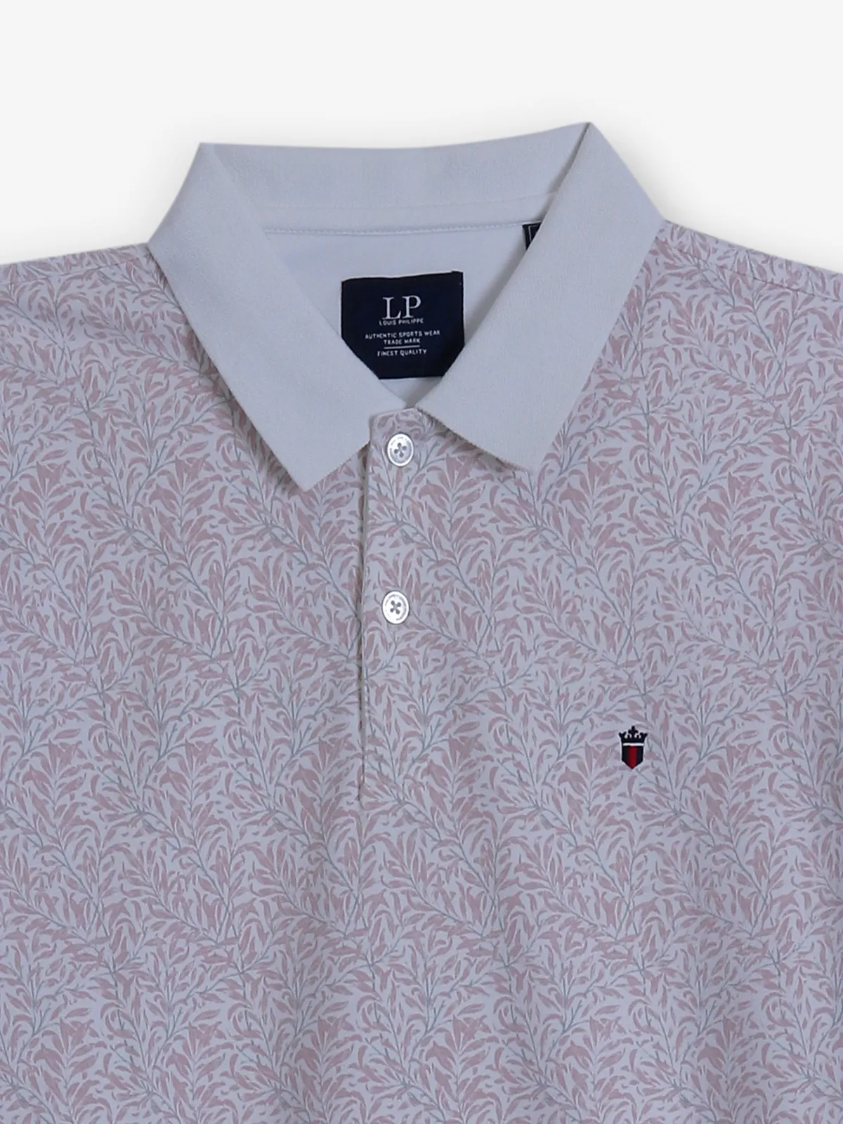 LOUIS PHILIPPE printed white t-shirt in cotton