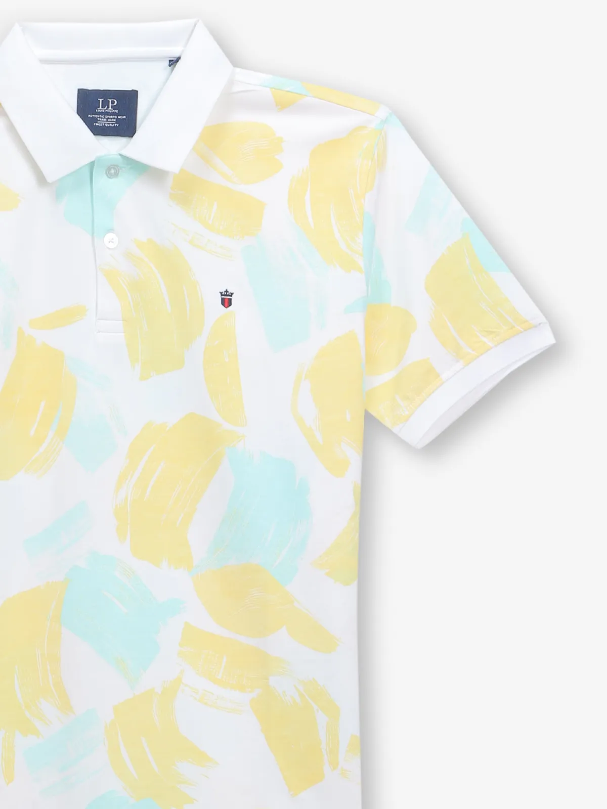 LOUIS PHILIPPE white casual cotton printed t-shirt