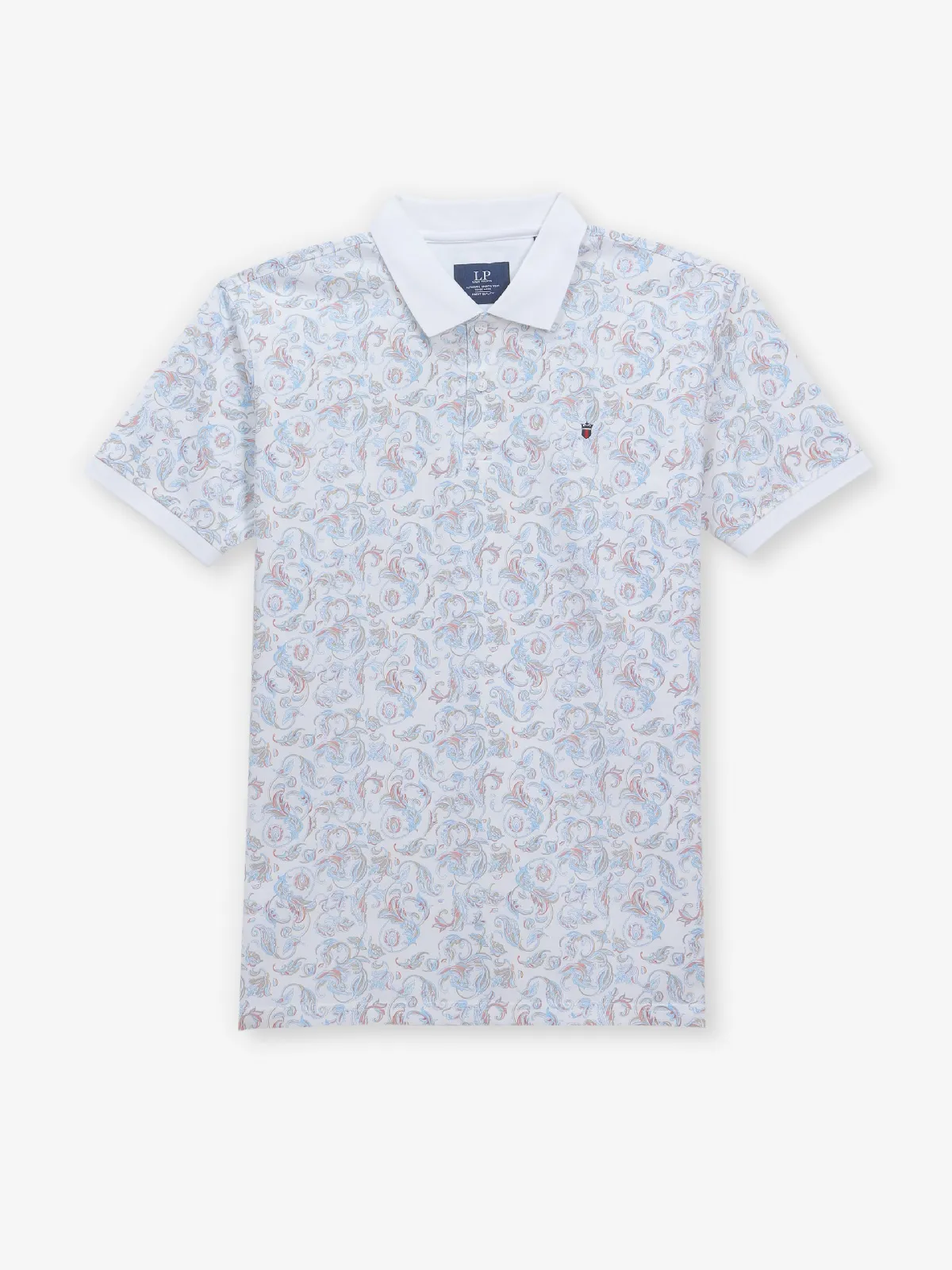 LOUIS PHILIPPE white cotton t-shirt for men