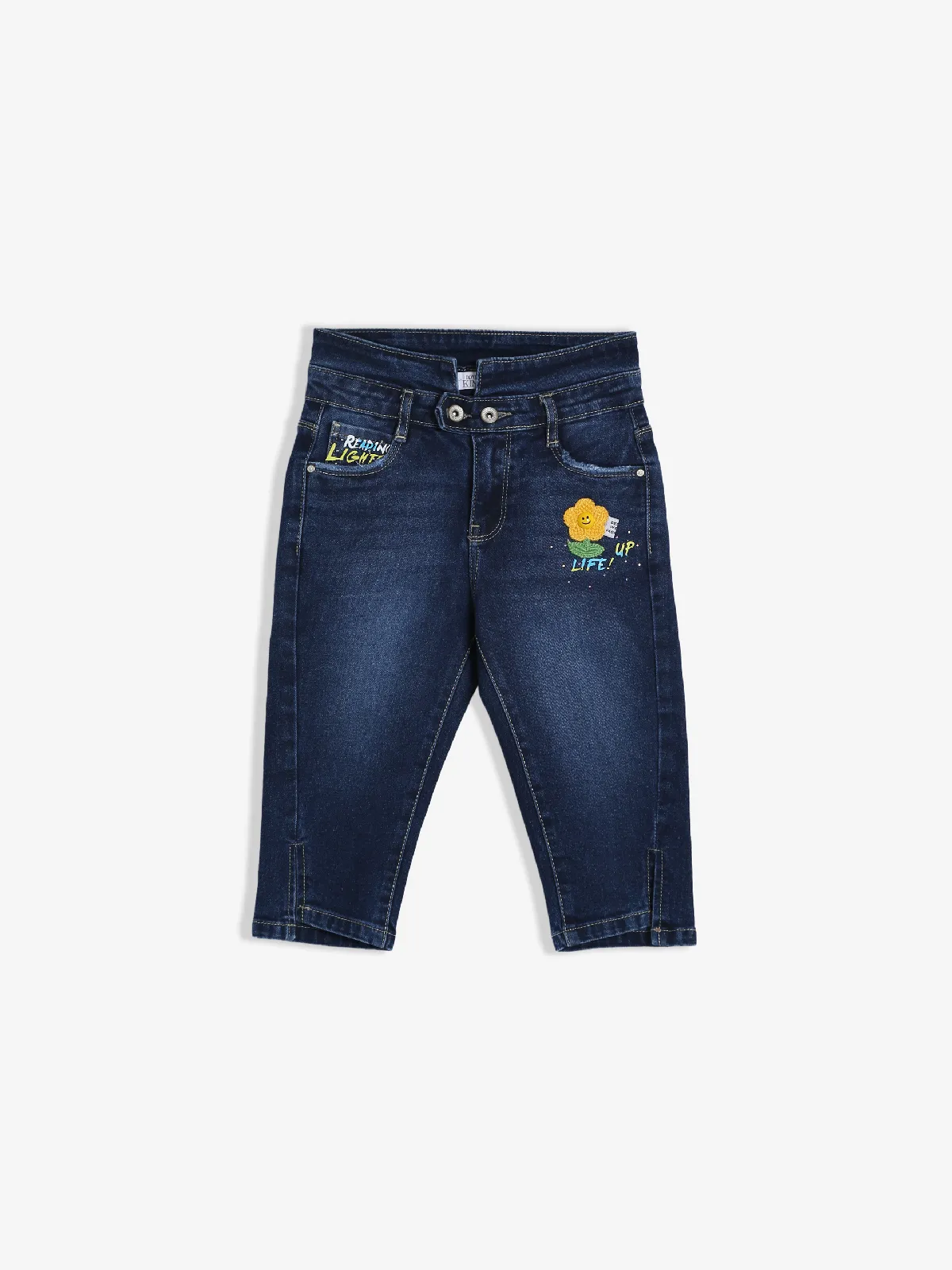 Lovekins denim navy washed capri