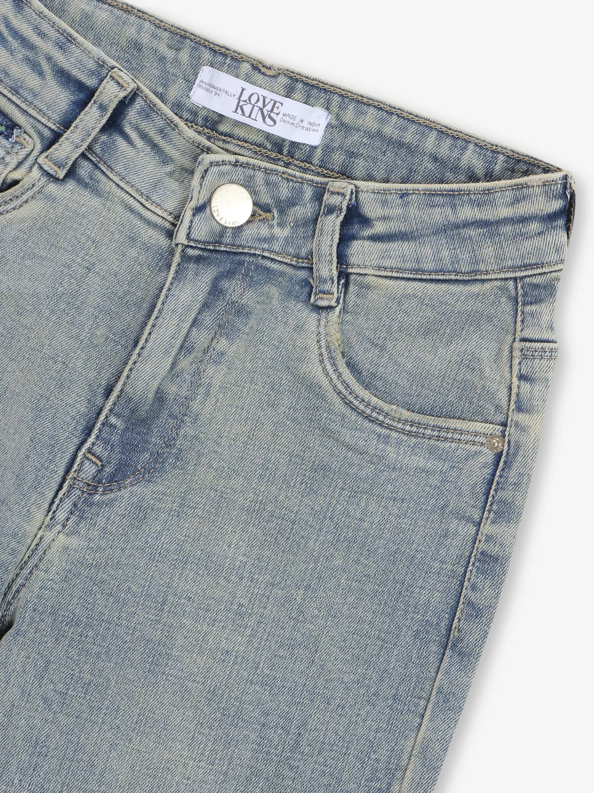 LOVEKINS grey washed straight jeans