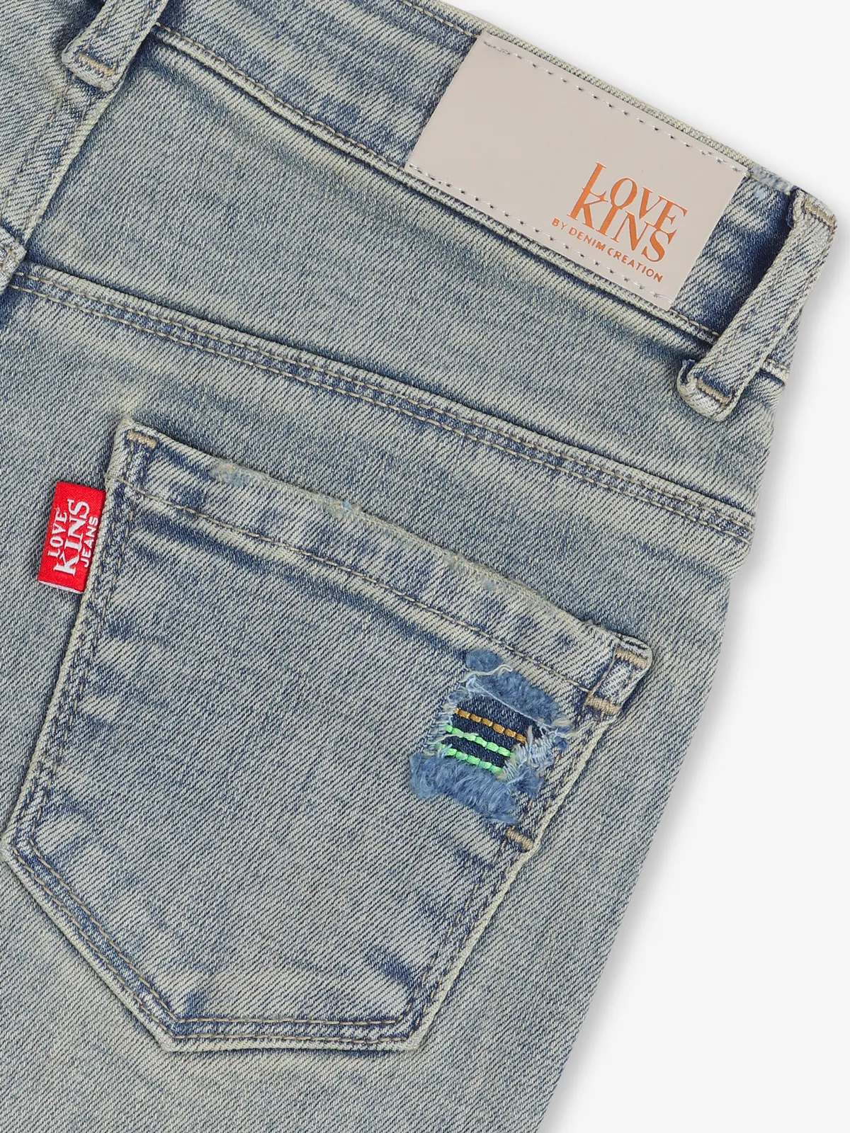 LOVEKINS grey washed straight jeans