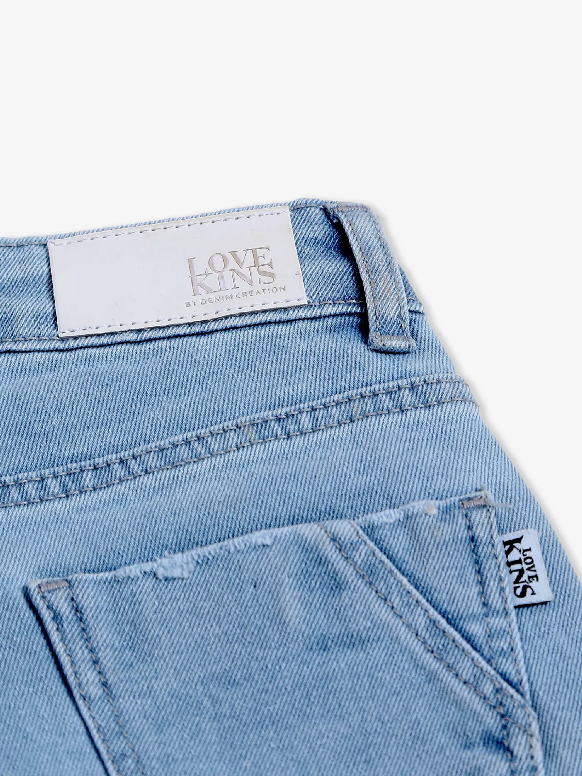 Lovekins sky blue denim capri