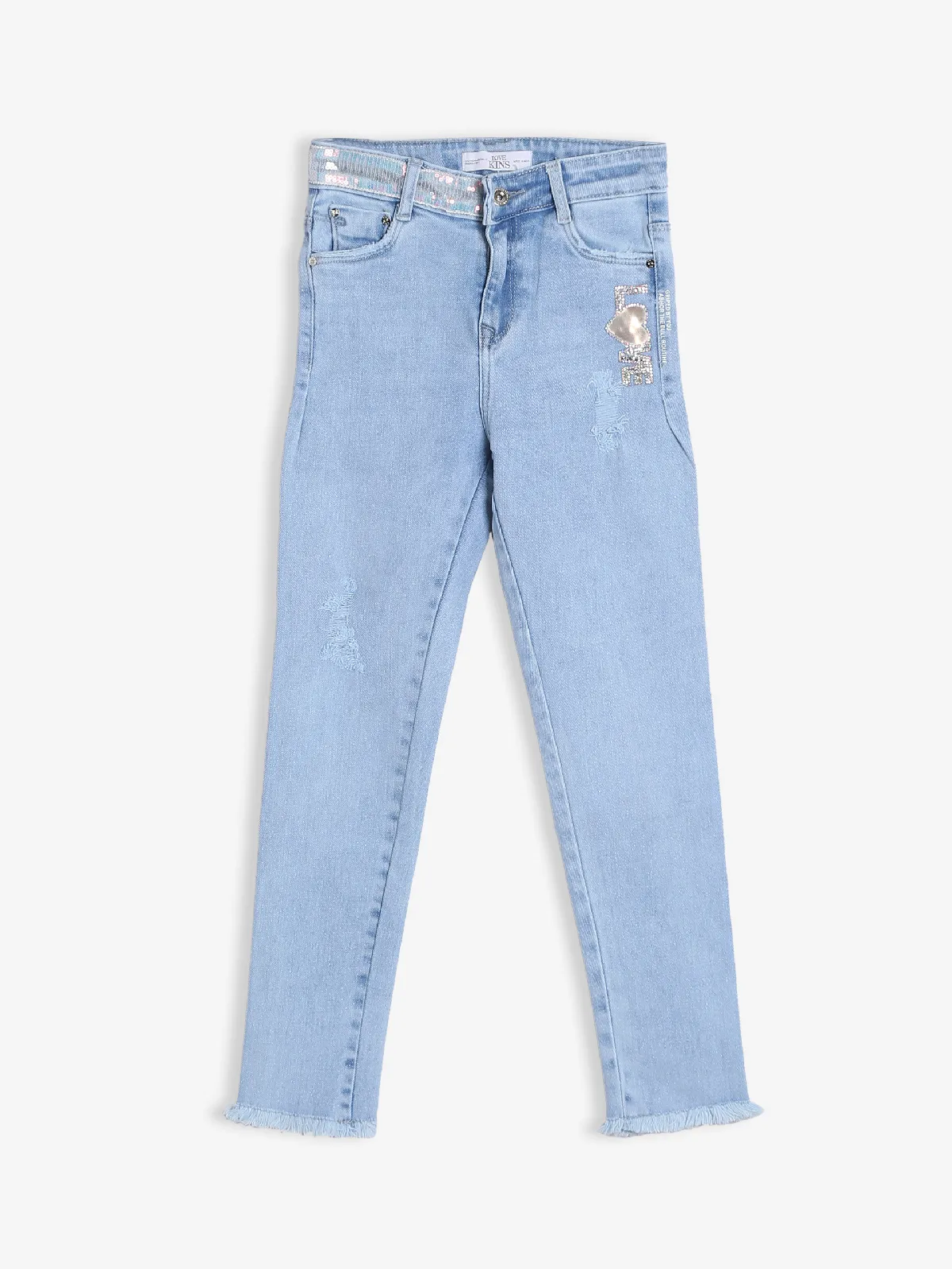 Lovekins sky blue denim ripped jeans