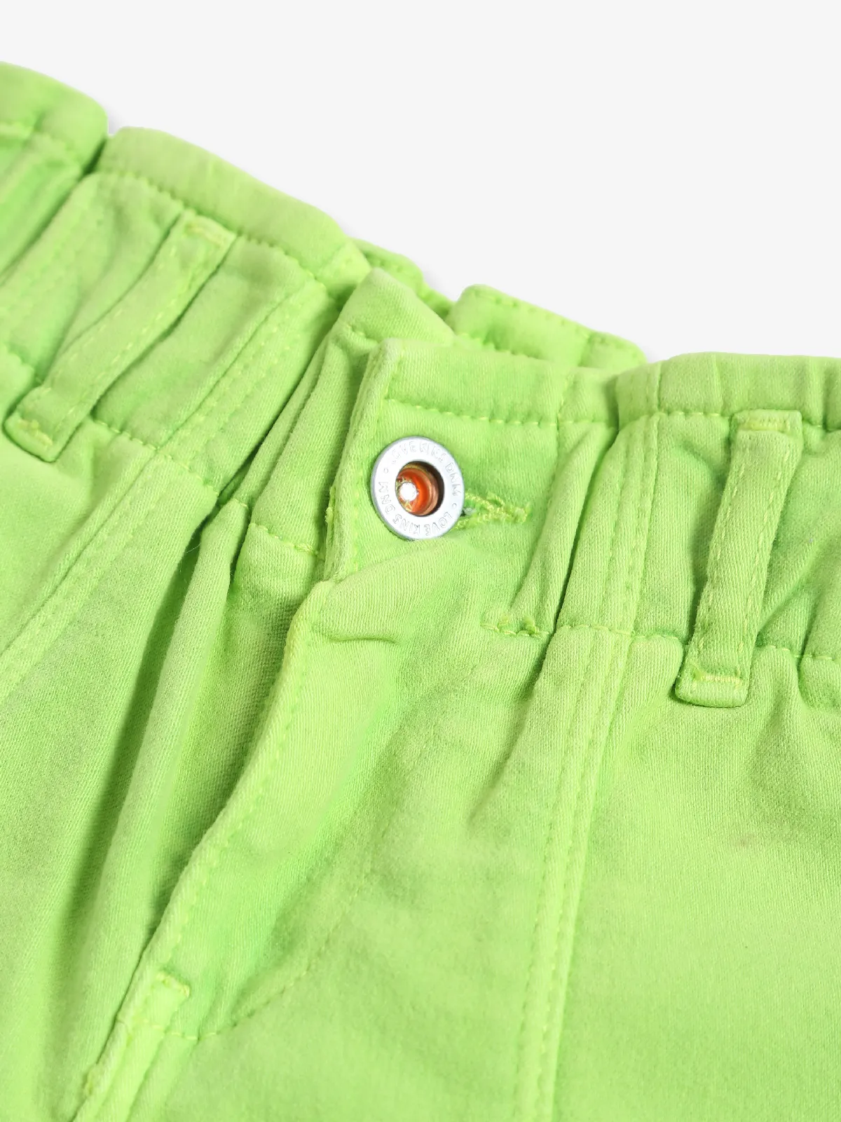 Lovekins solid green cotton shorts