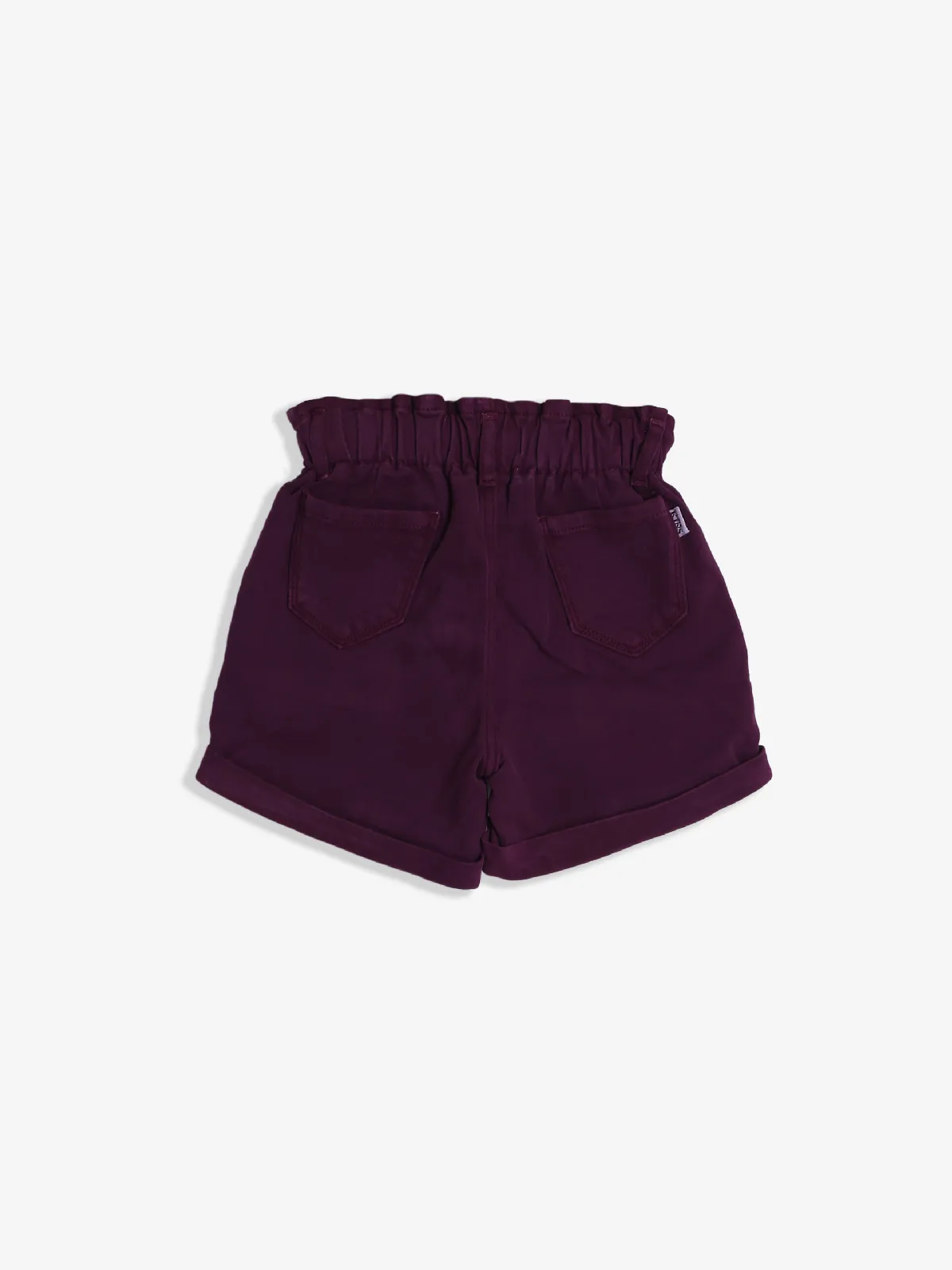 Lovekins wine solid cotton shorts