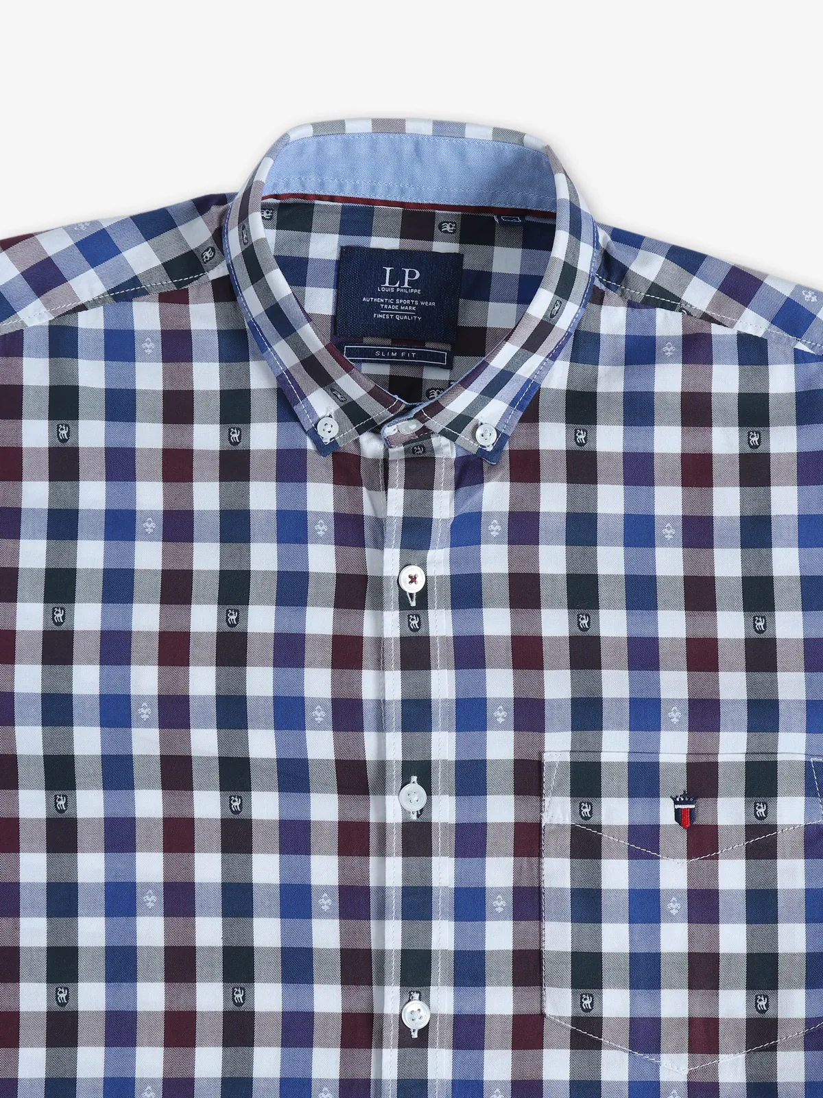 LP blue and black checks shirt