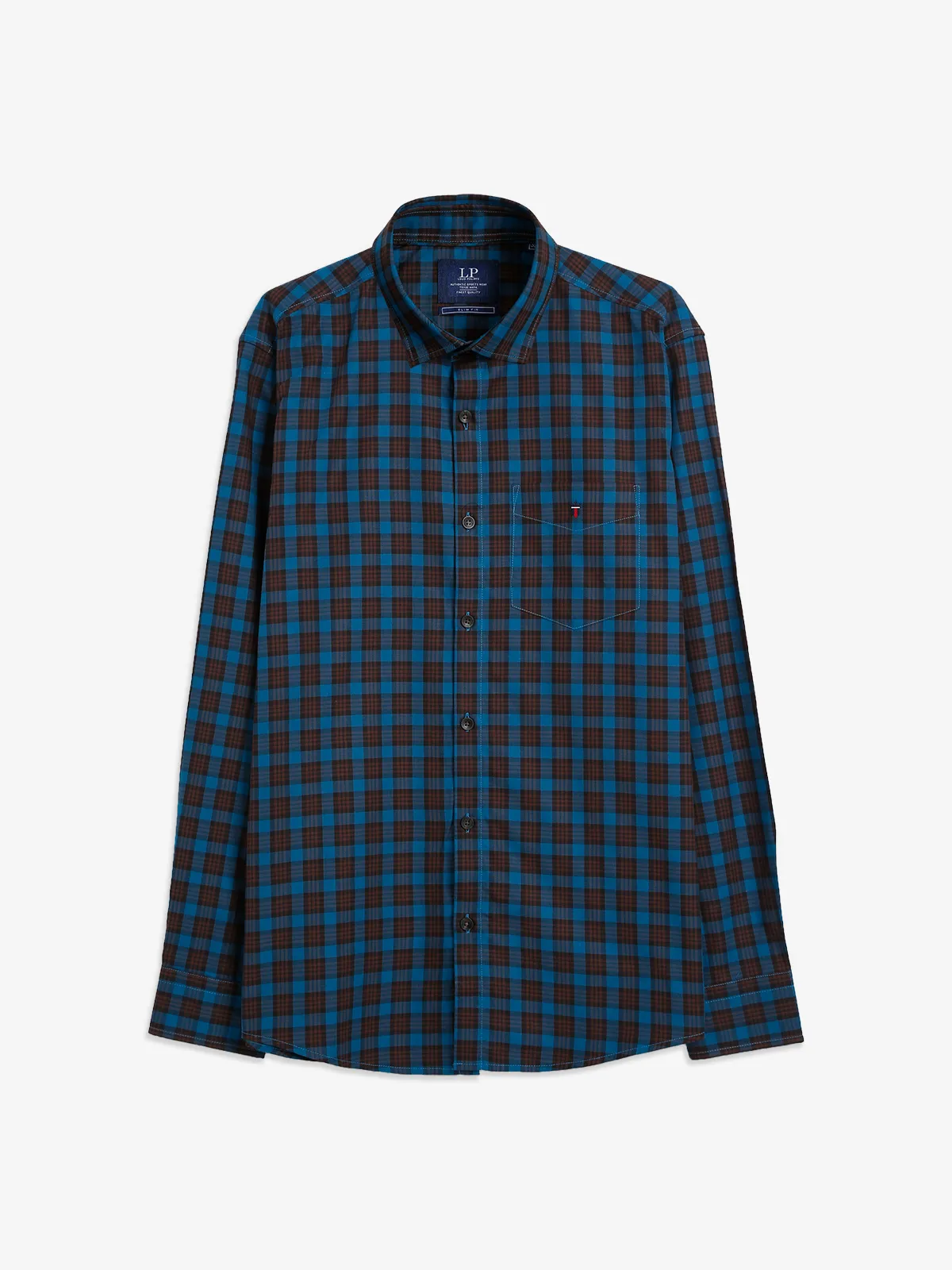 LP blue checks cotton shirt