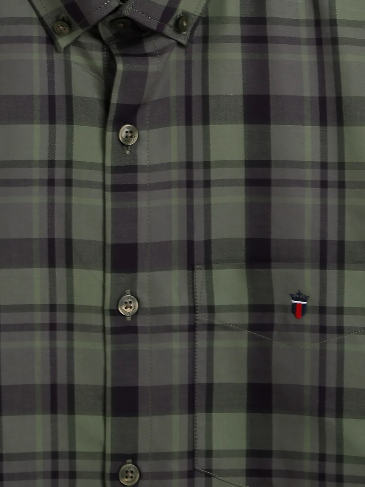 LP green checks slim fit shirt