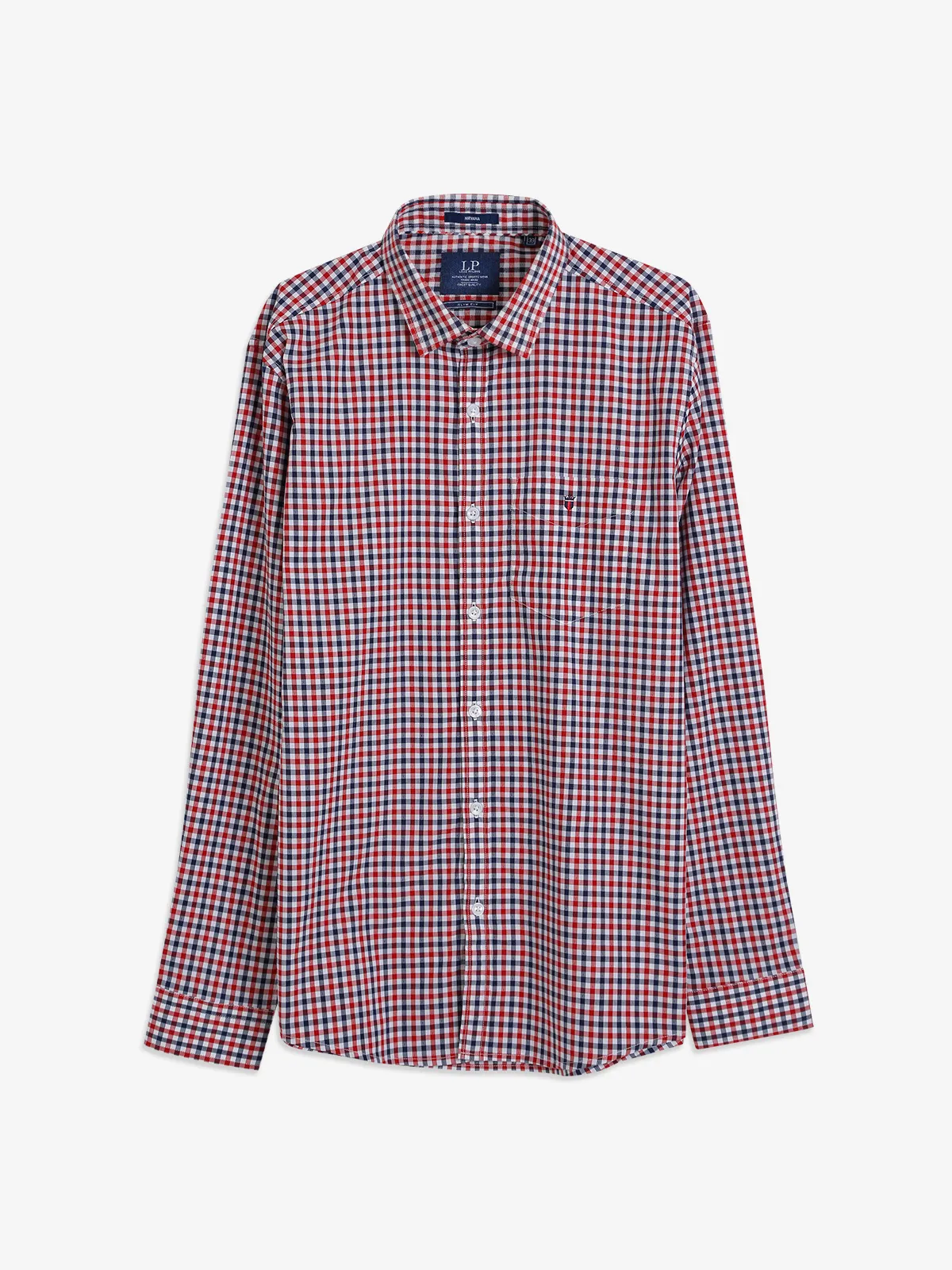 LP red and navy checks cotton shirt