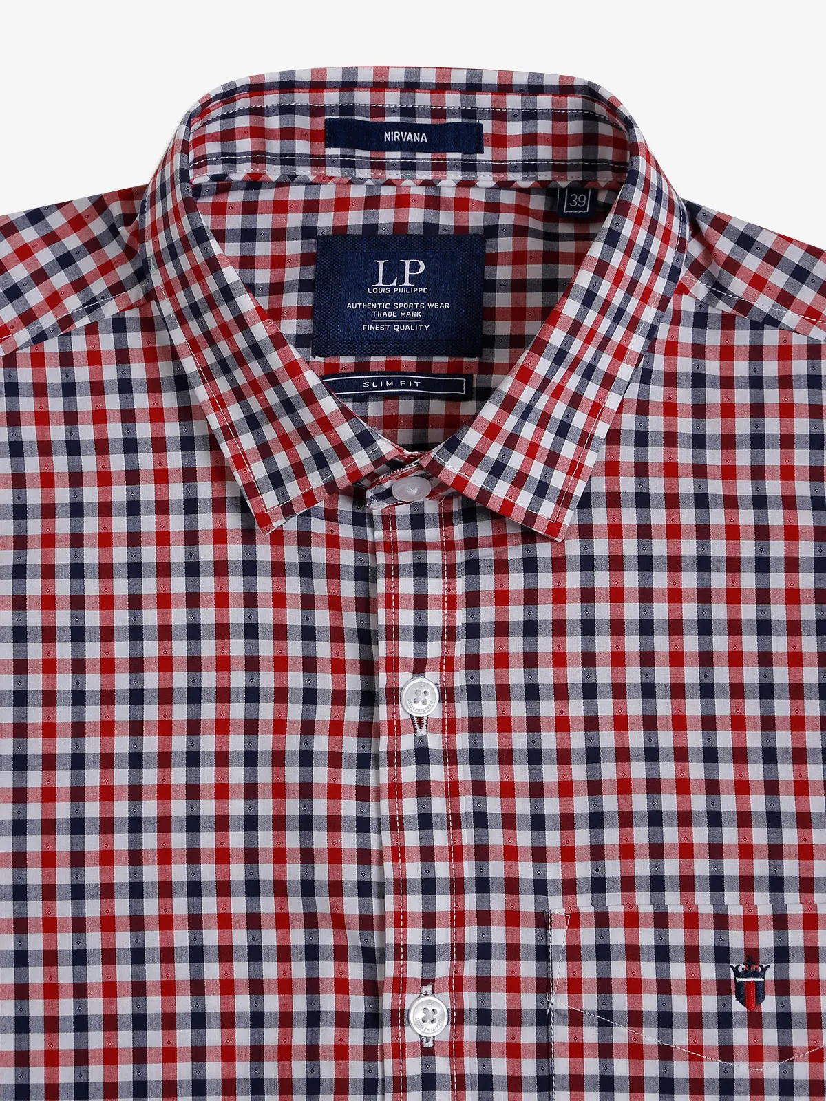 LP red and navy checks cotton shirt