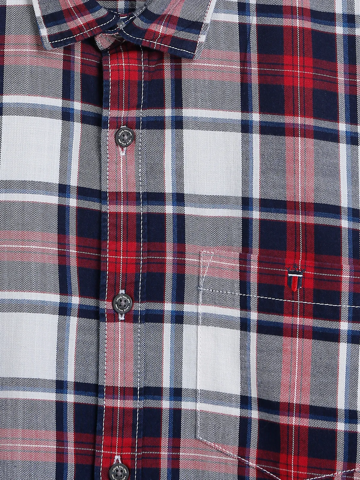 LP red and navy checks slim fit shirt