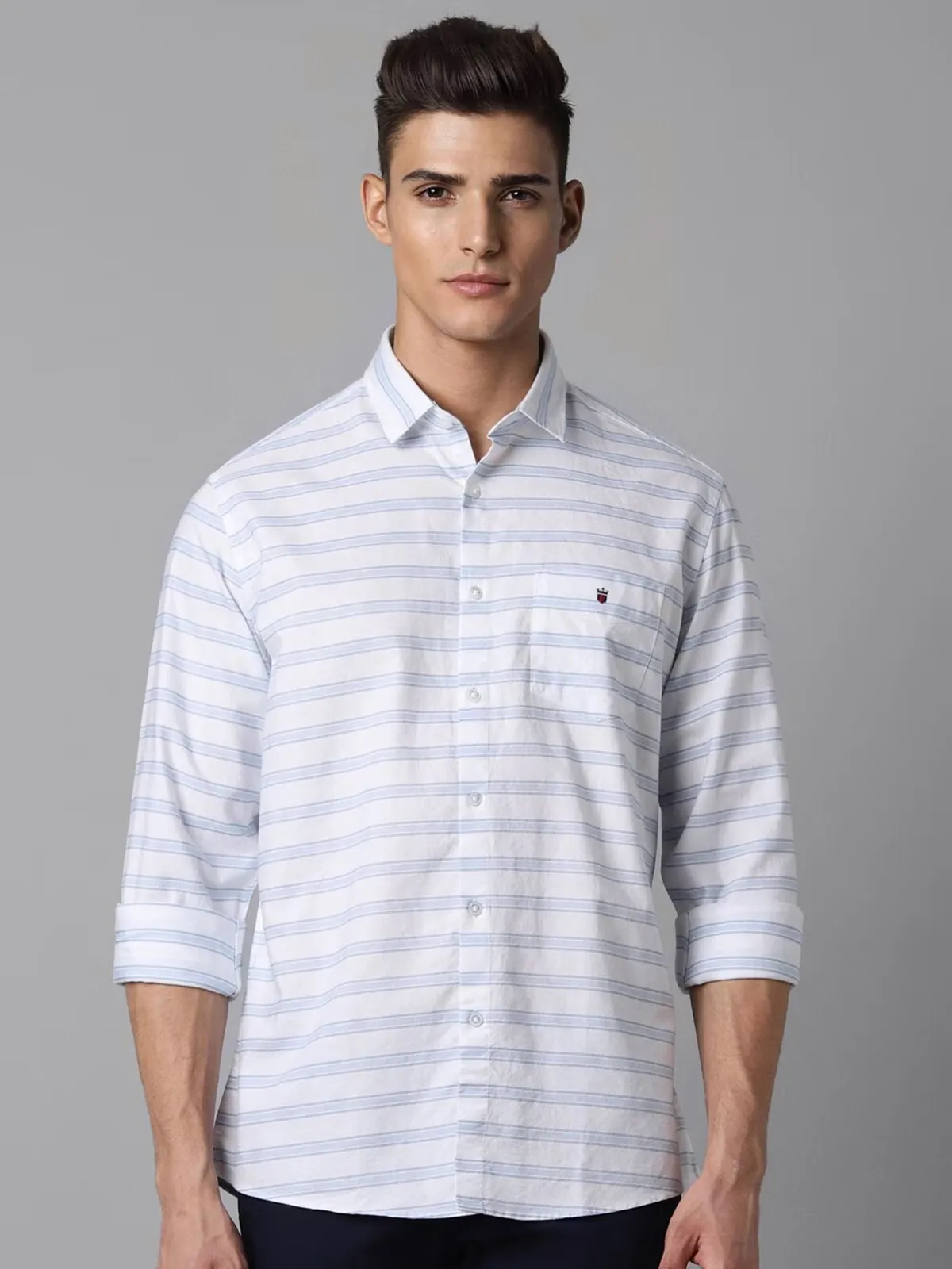 LP white stripe cotton casual shirt