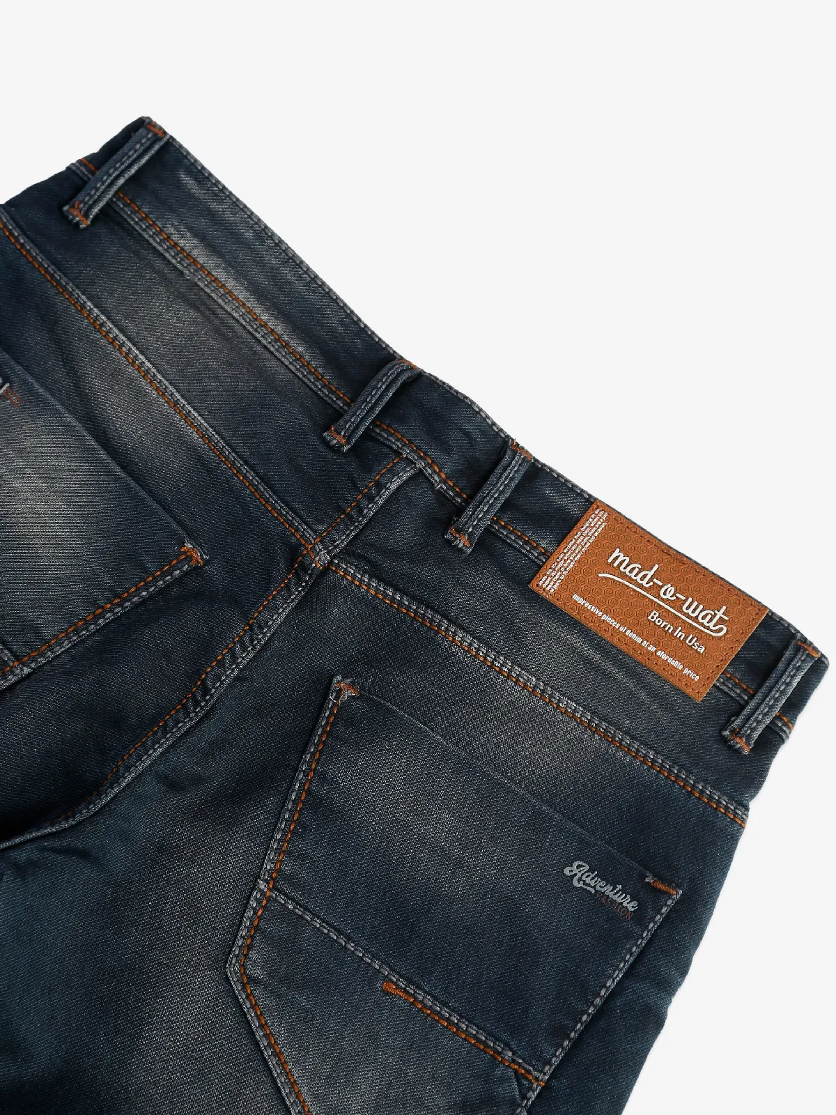 Mad-O-Wat dark navy washed regular fit jeans