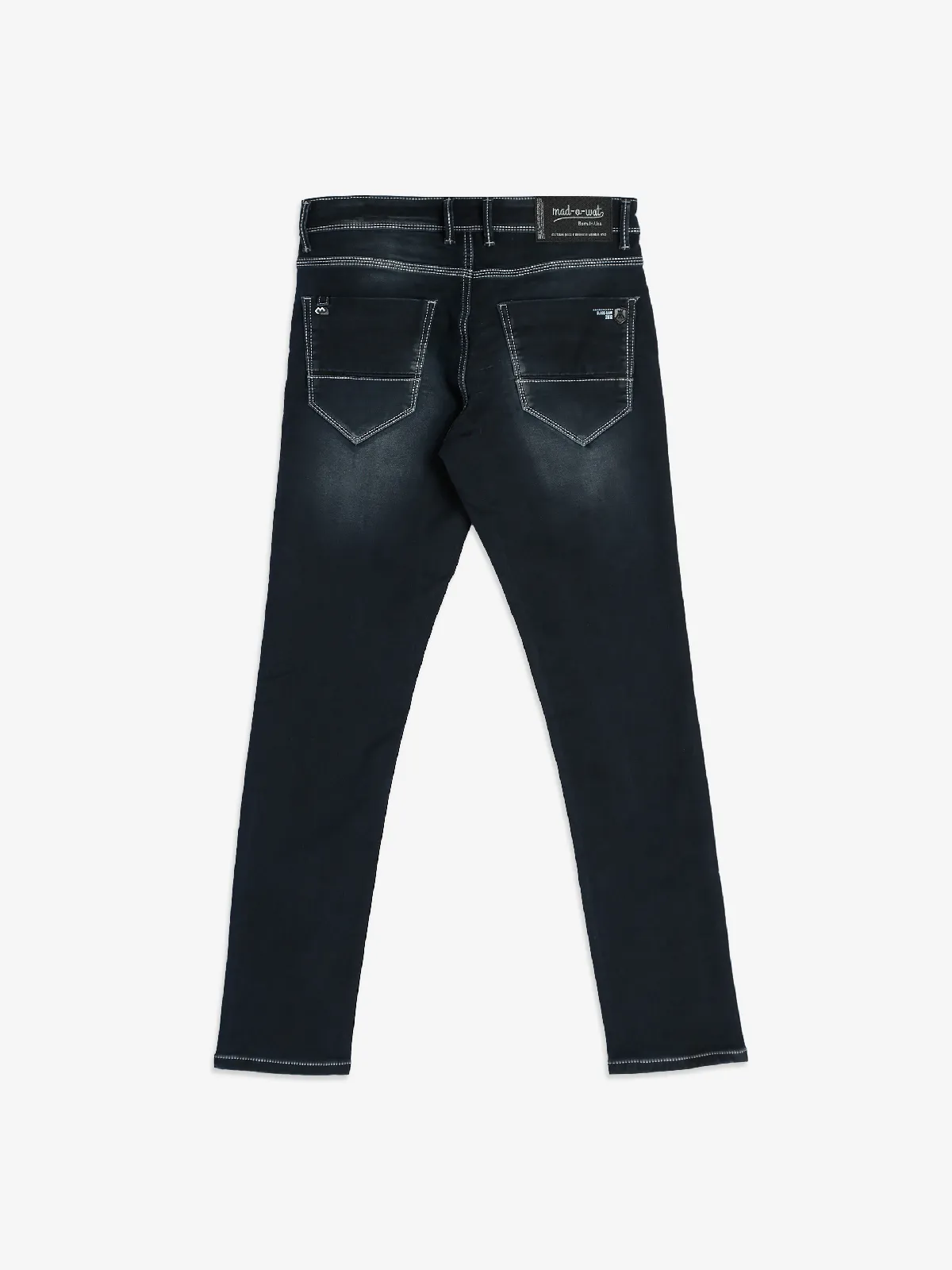 Mad-O-Wat washed black regular fit jeans