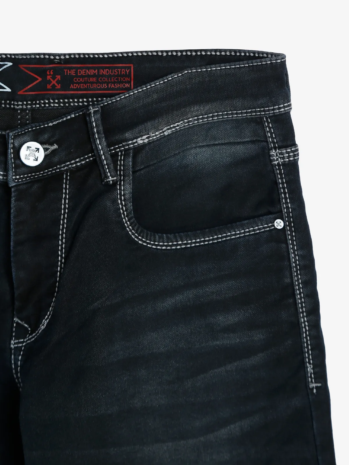 Mad-O-Wat washed black regular fit jeans