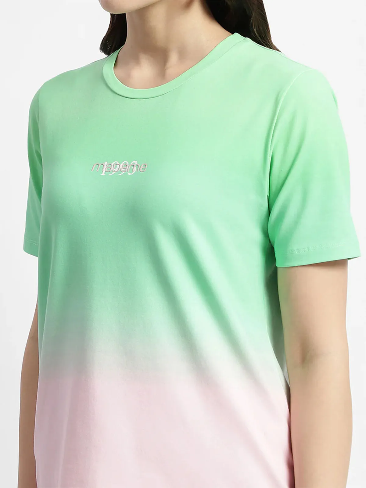 MADAME green shaded cotton t-shirt