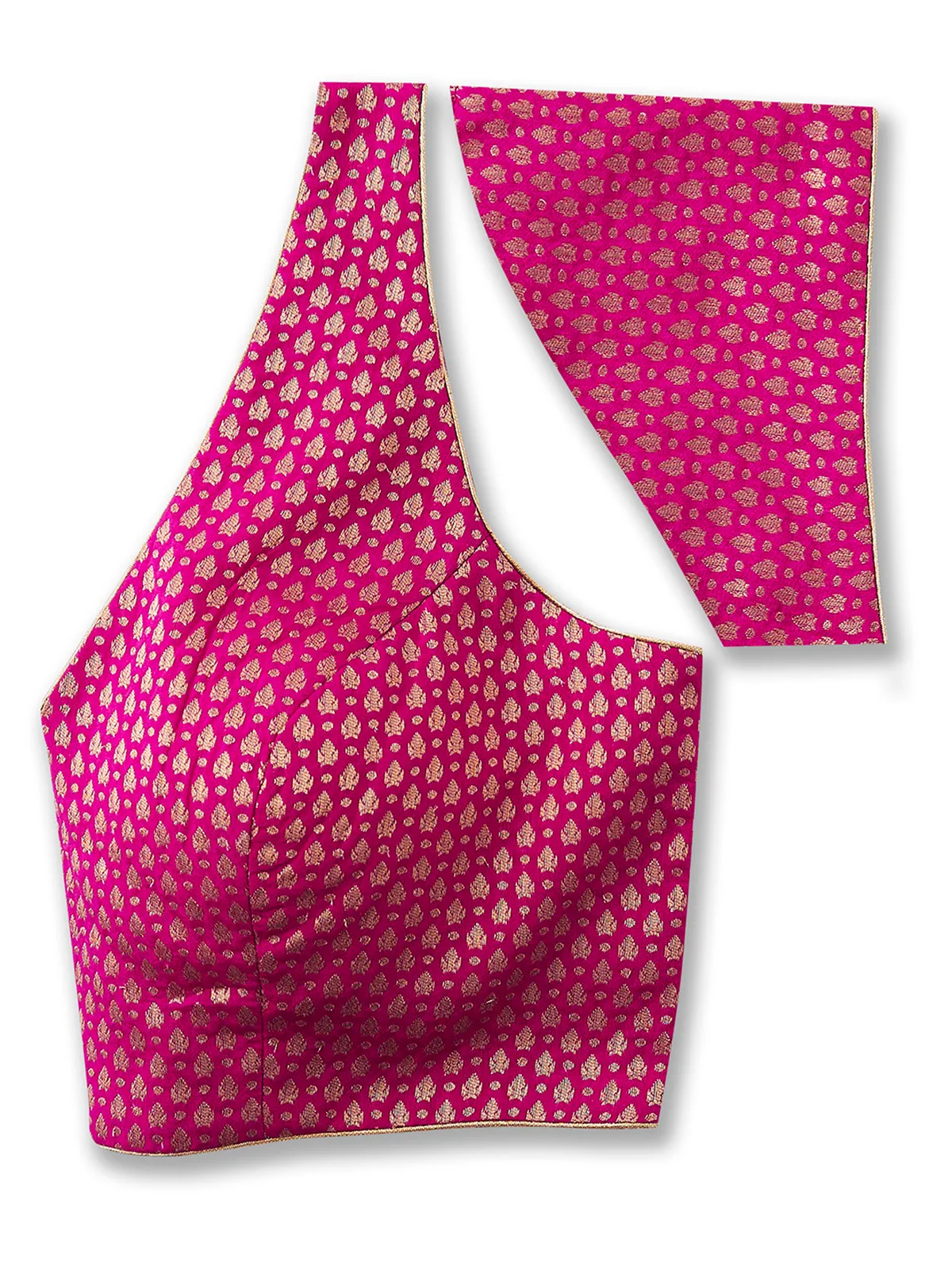 Magenta silk designer blouse for women