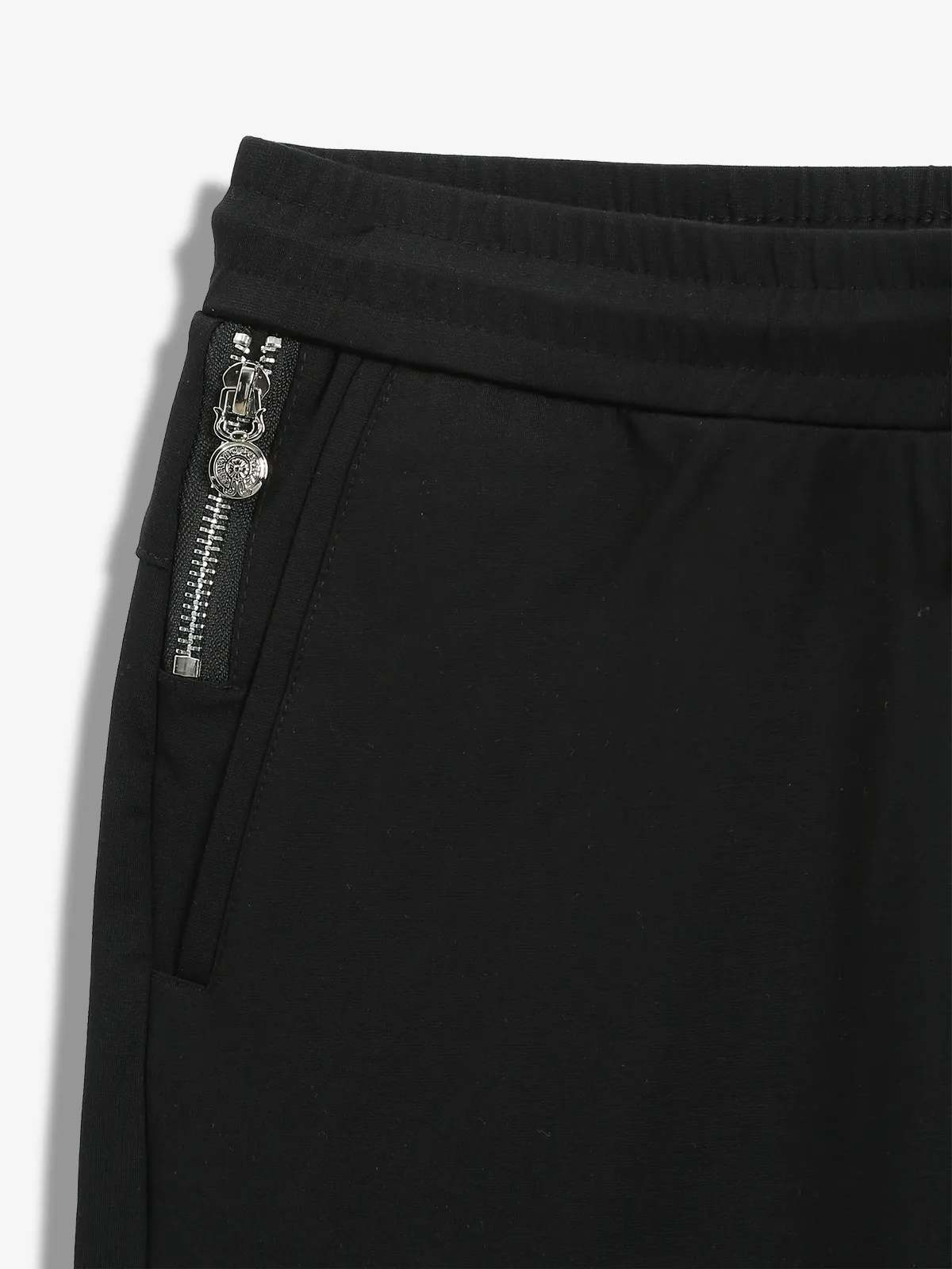 MAML black cotton solid track pant