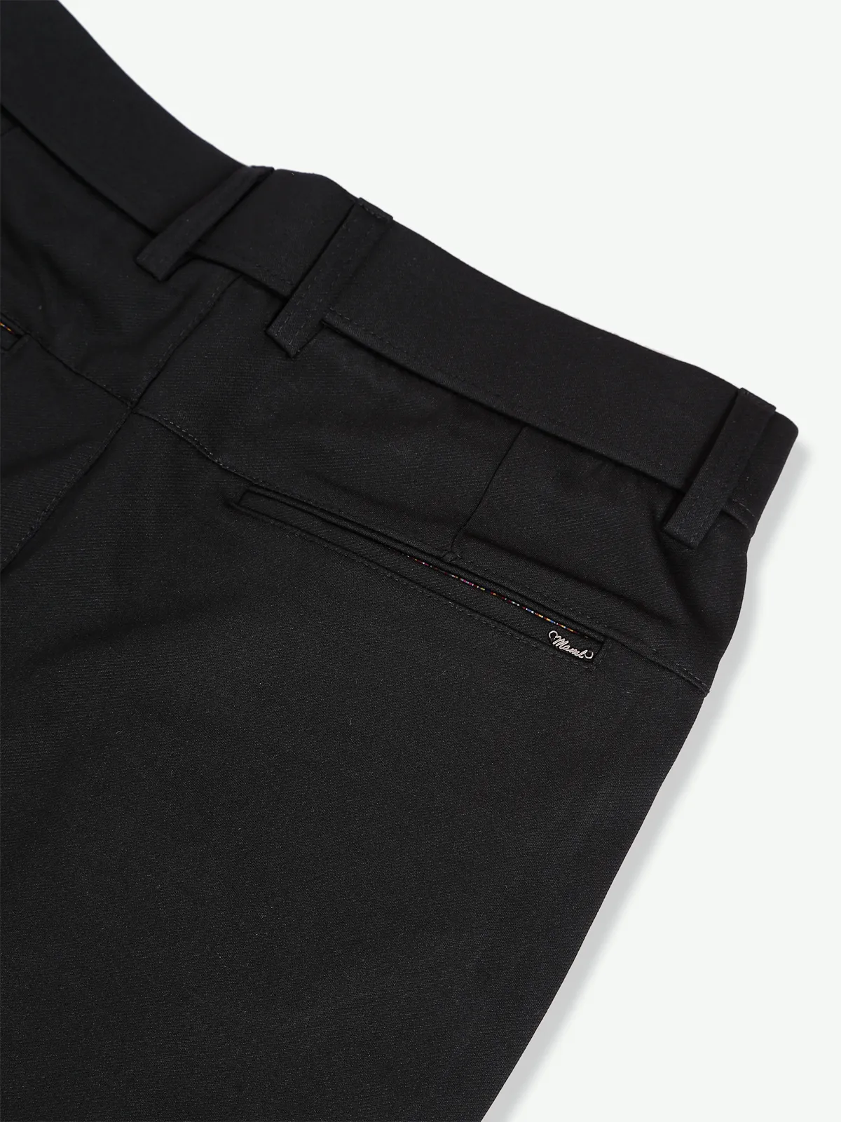 Maml lycra black solid track pant