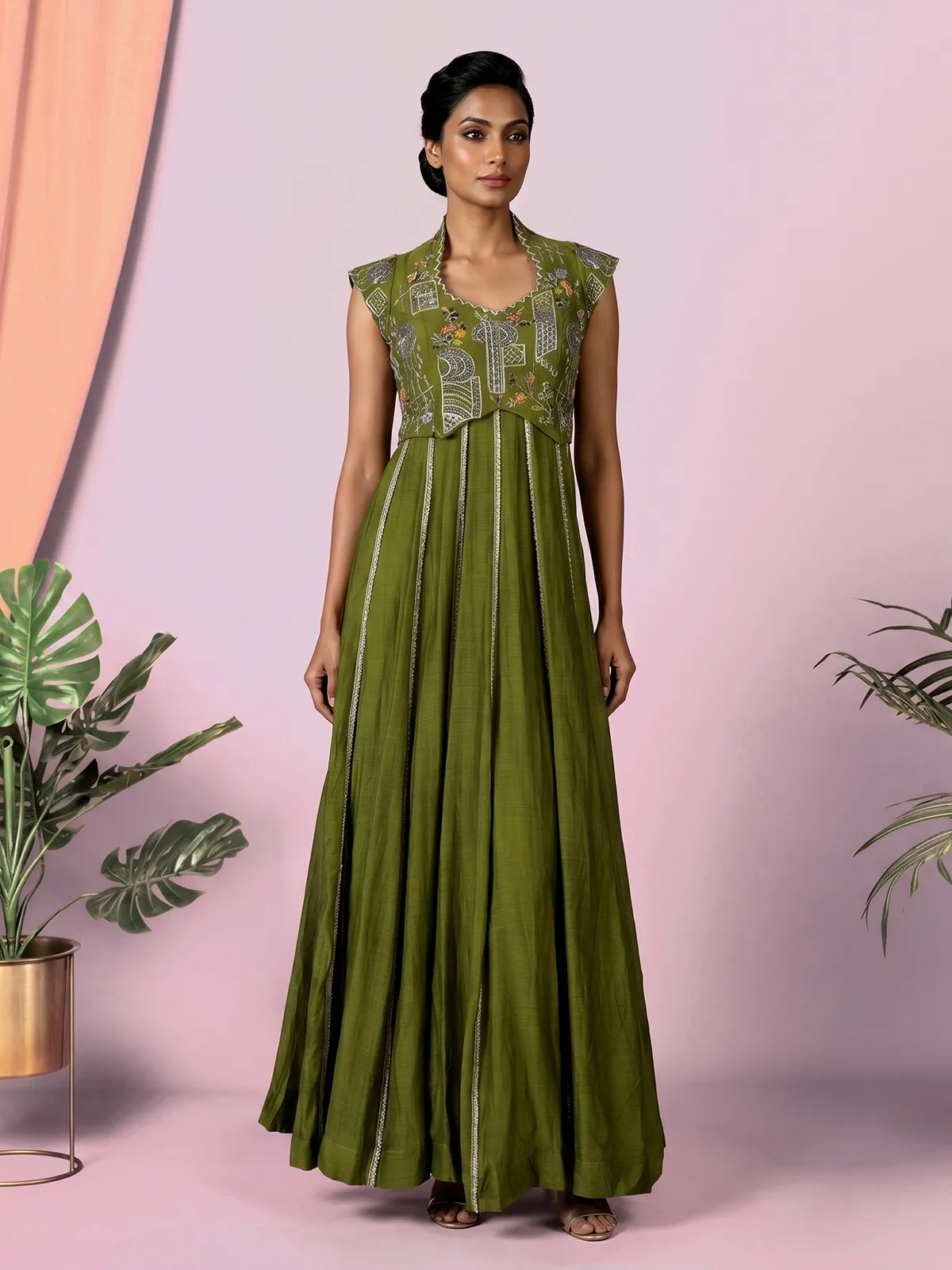 silk cotton anarkali dress Anarkali usa / Anarkali kurta / pure Handloom dress with border /pure cotton anarkali/ narayanpet patty dress / Handloom kanchi cotton dress