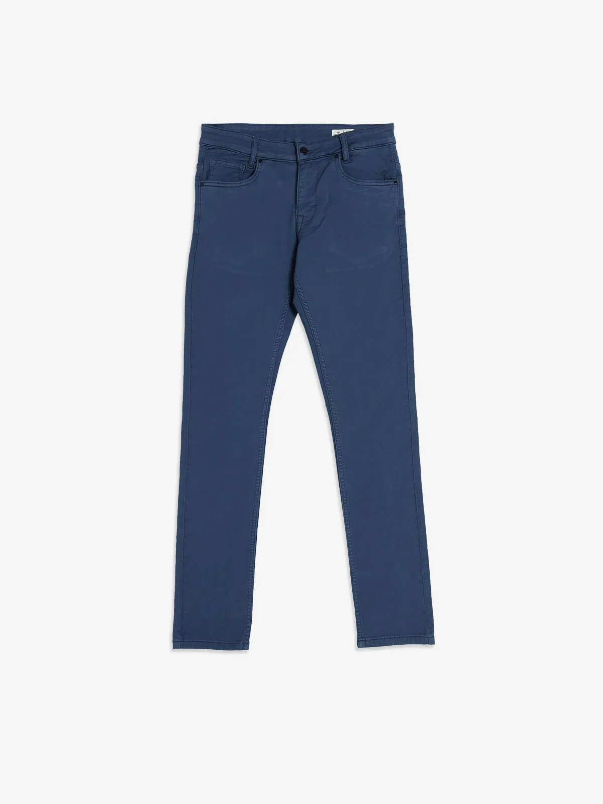 MUFTI blue solid skinny fit jeans