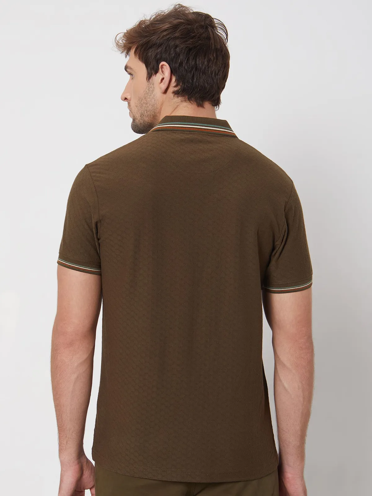 Mufti dark olive texture t-shirt