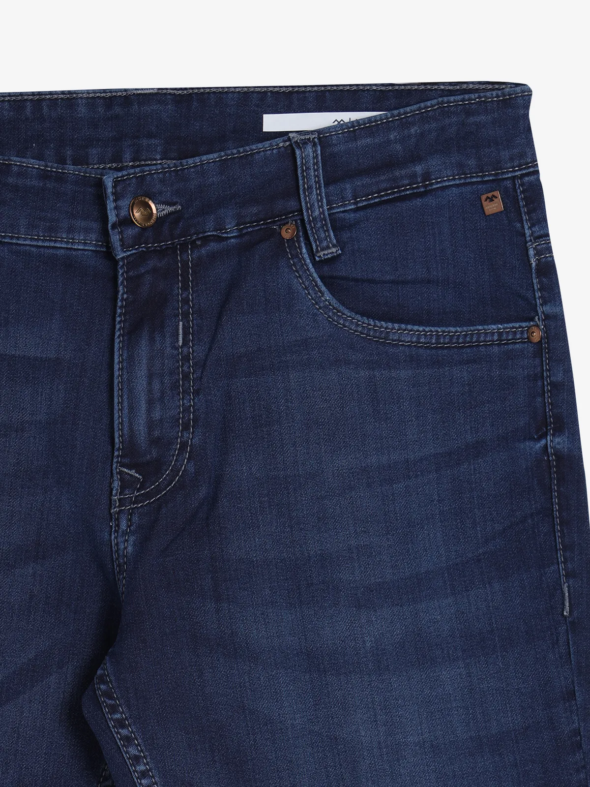 MUFTI navy narrow washed jeans