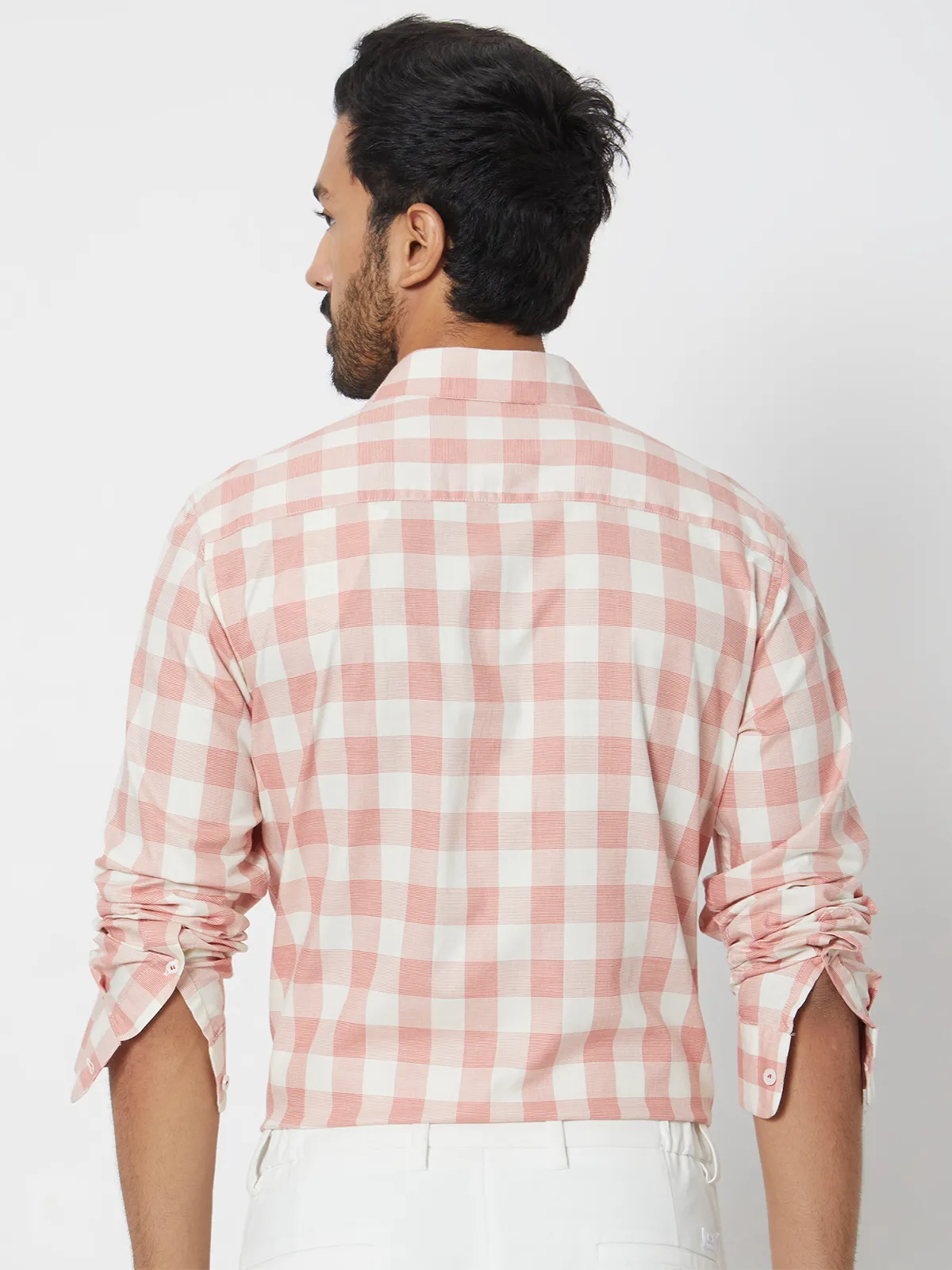 MUFTI white and red checks shirt