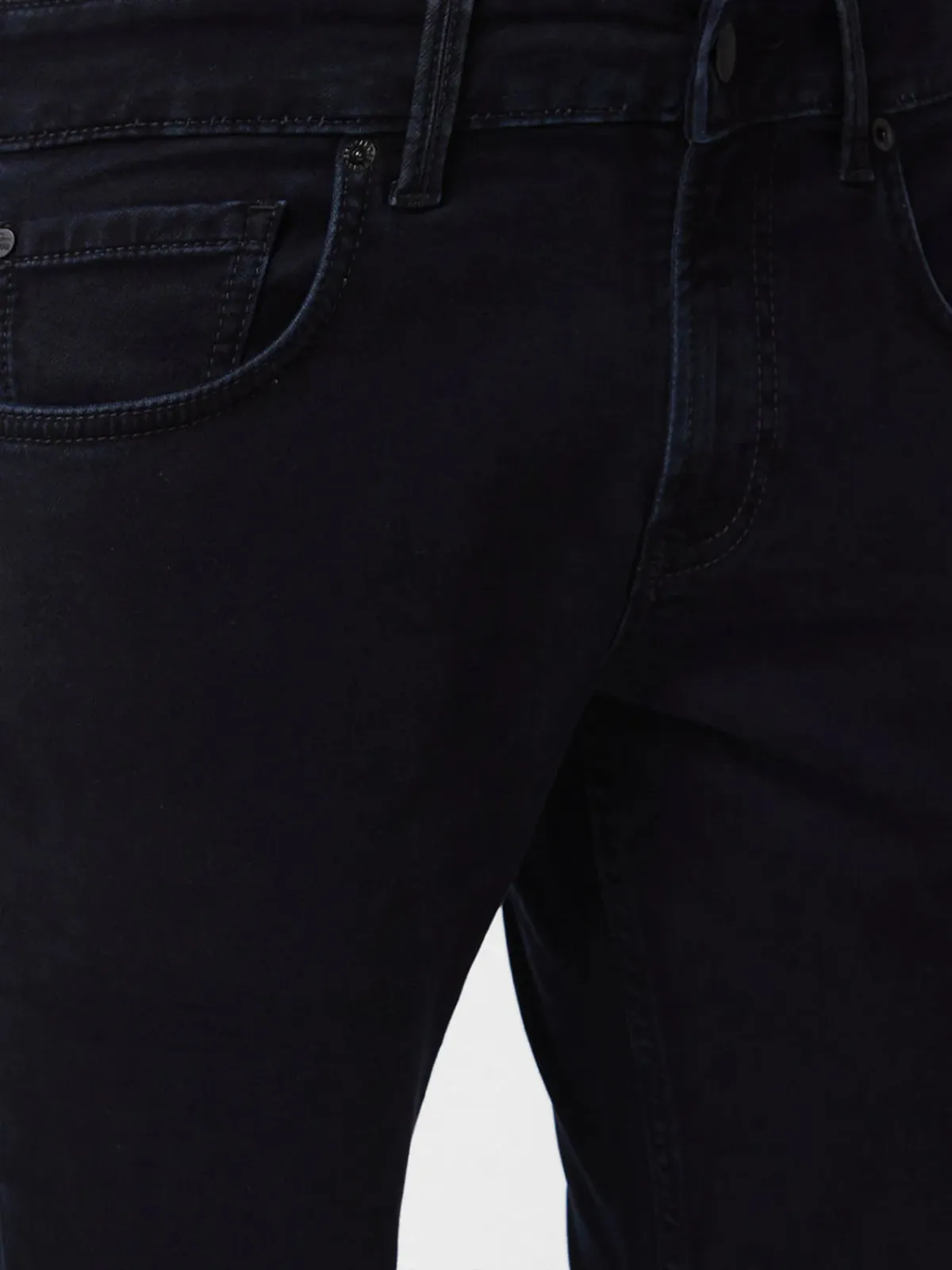 SPYKAR black solid slim fit jeans