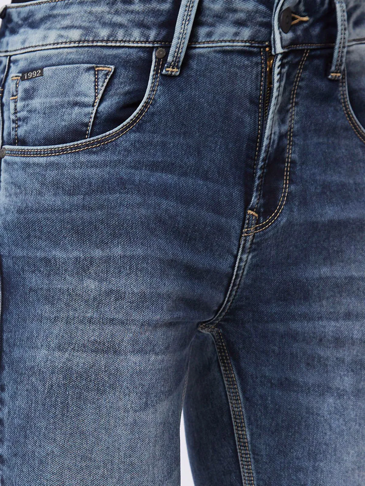 SPYKAR stone grey washed skinny fit jeans