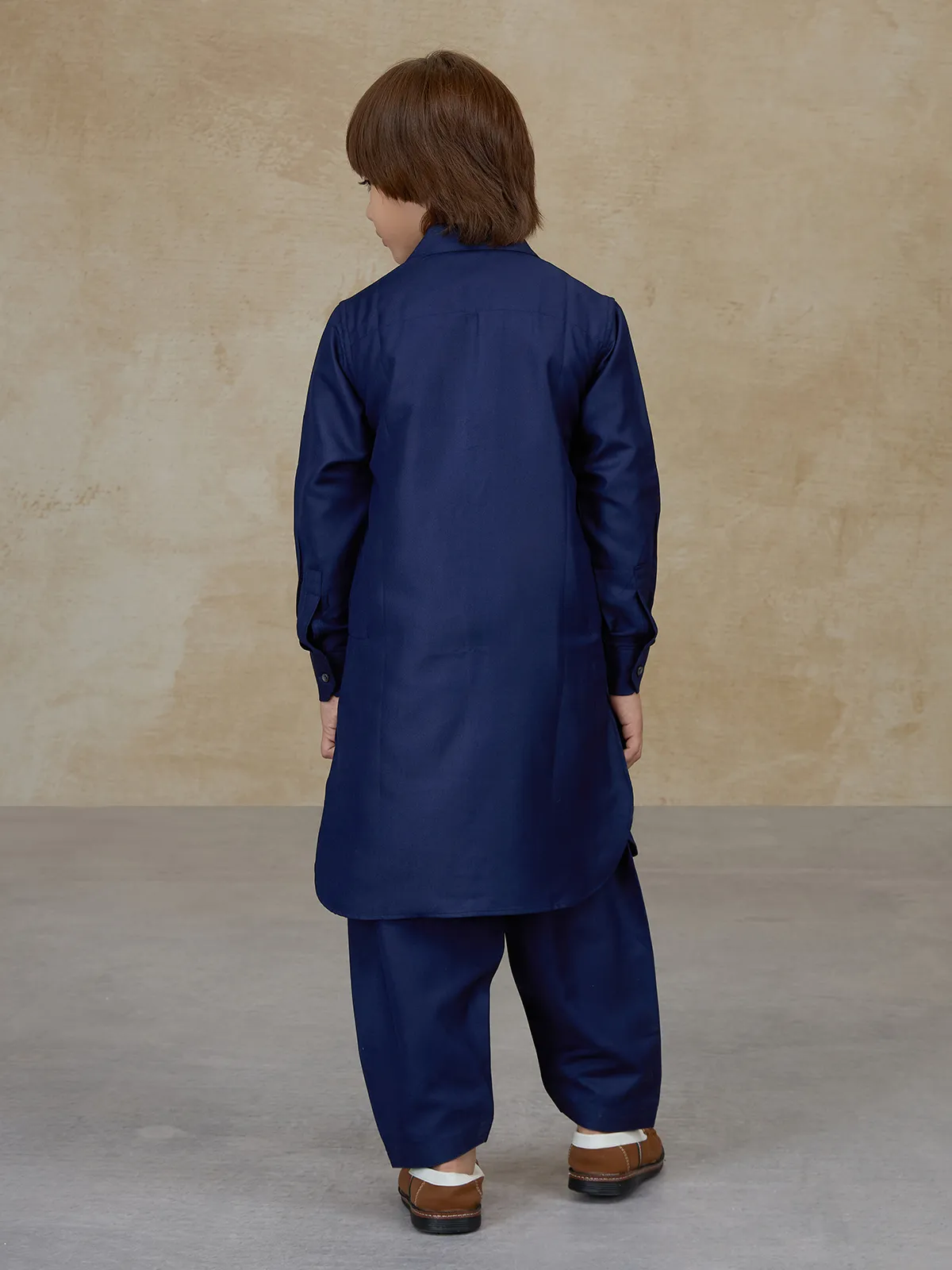 Navy cotton pathani kurta salwar traditional set-G3-BPS01300