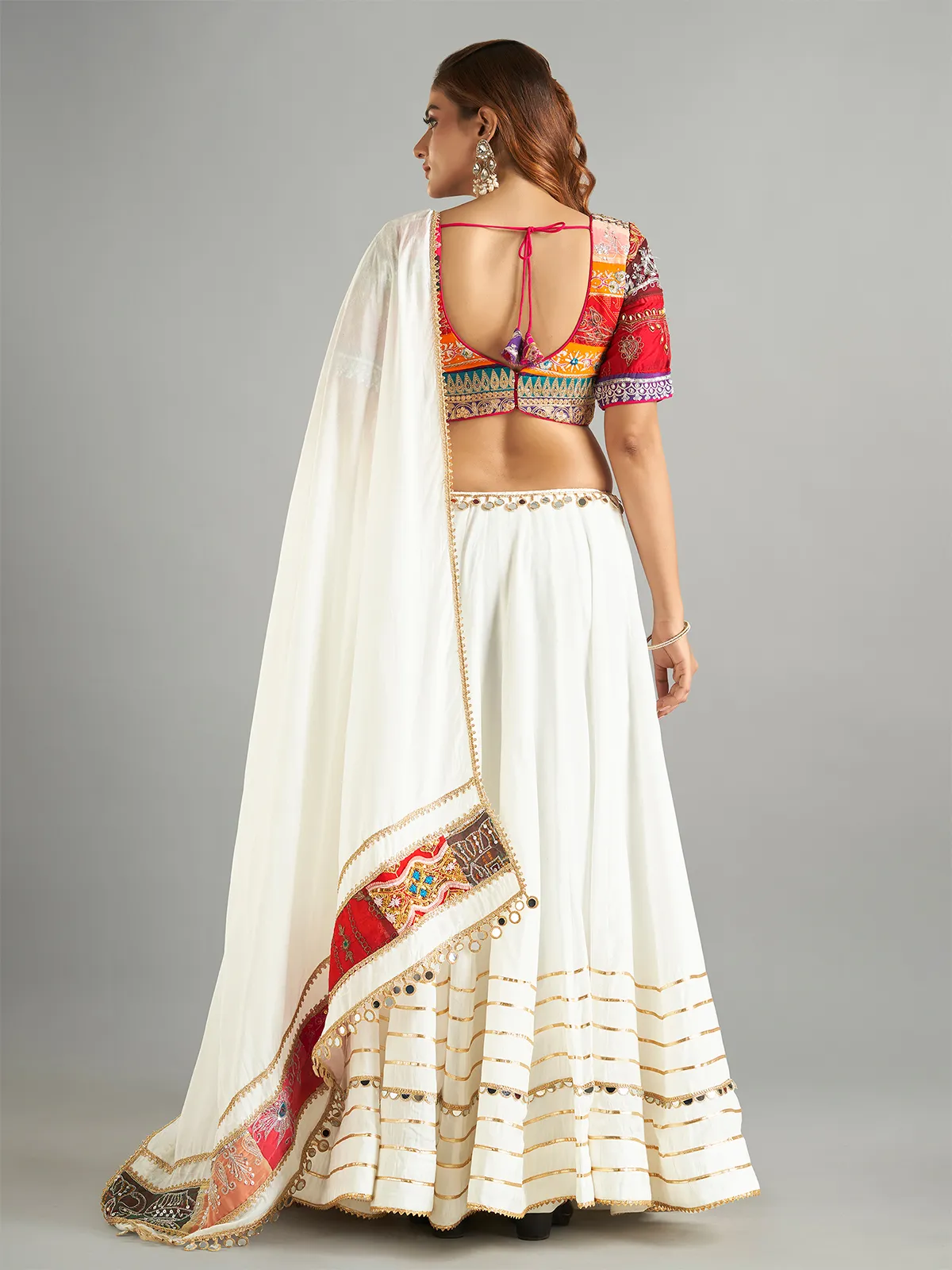 Navy silk chaniya choli for navratri