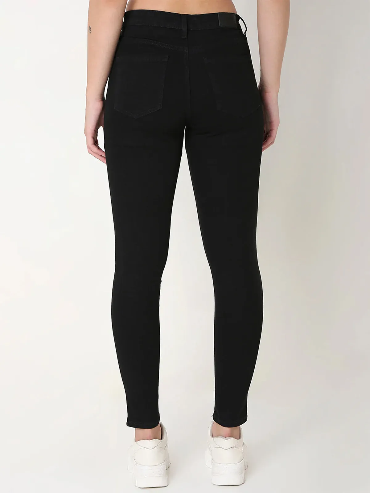 SPYKAR solid skinny fit jeans in black