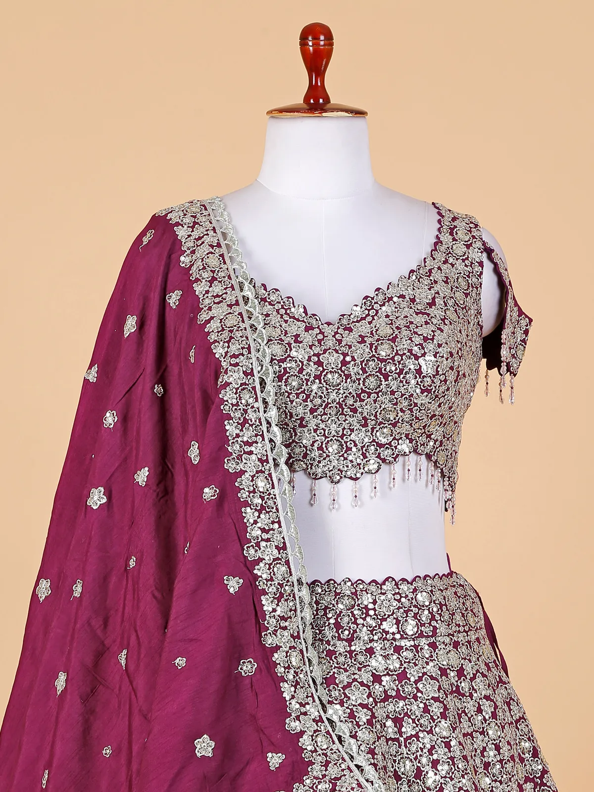 Newest purple silk lehenga choli