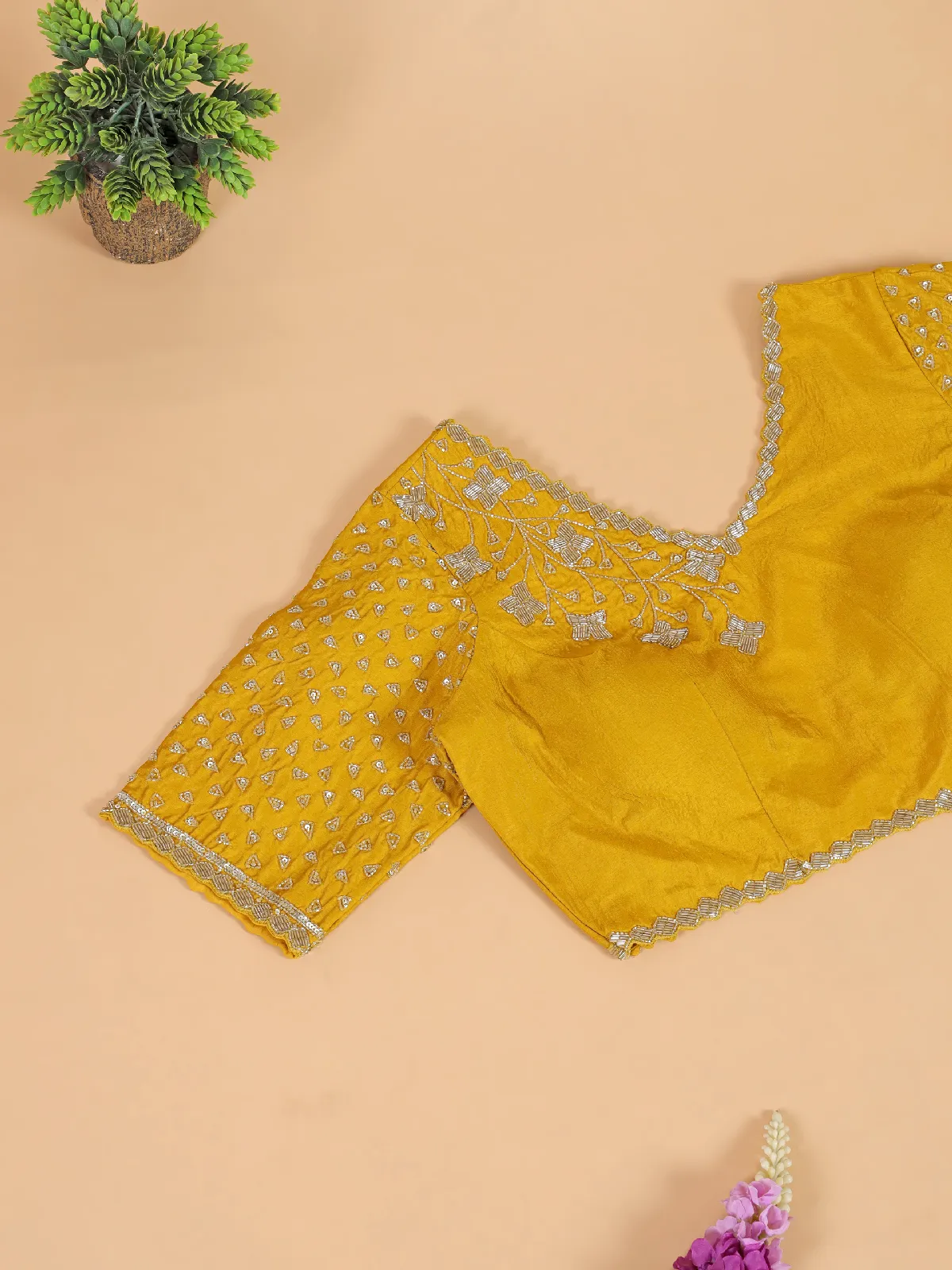 Newest silk musterd yellow saree