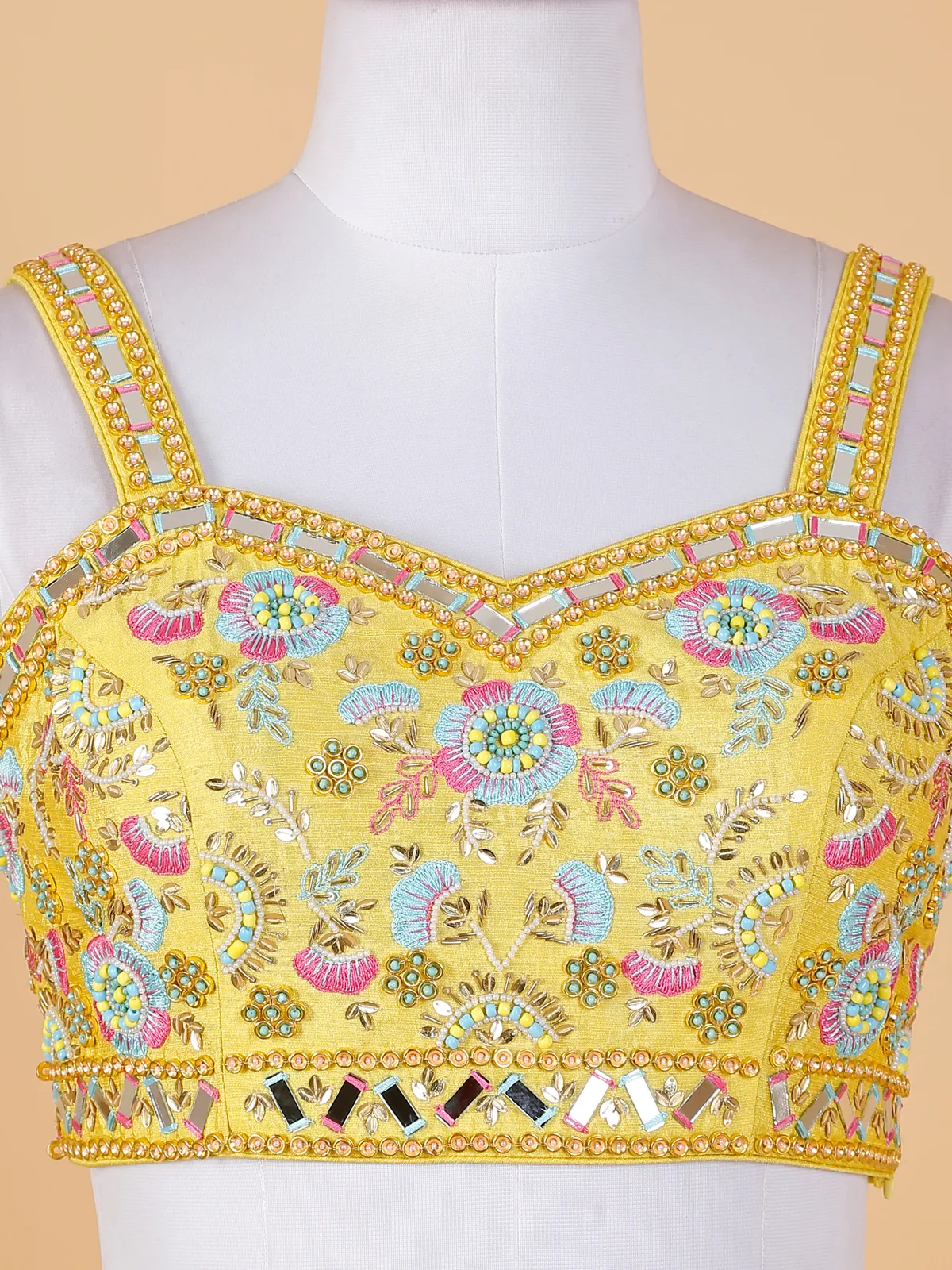 Newest yellow silk lehenga choli