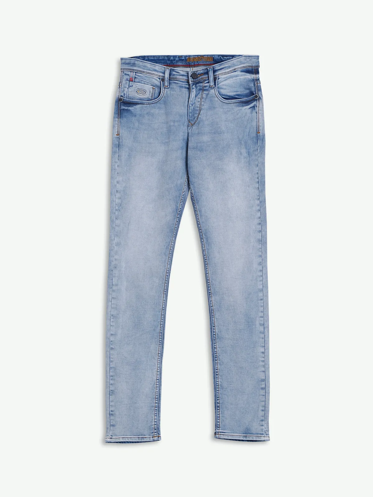 Nostrum sky blue slim fit washed jeans