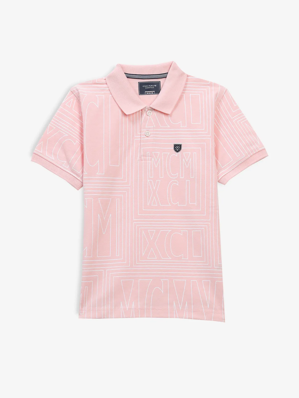 OCTAVE light pink printed casual t-shirt
