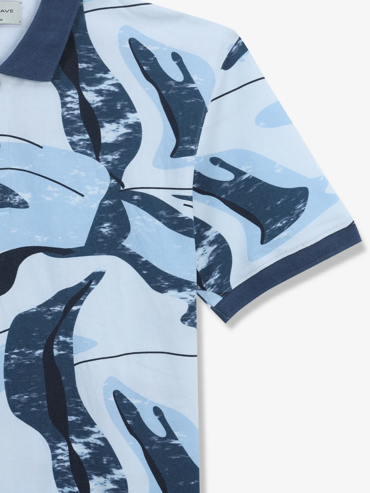 OCTAVE sky blue printed t-shirt