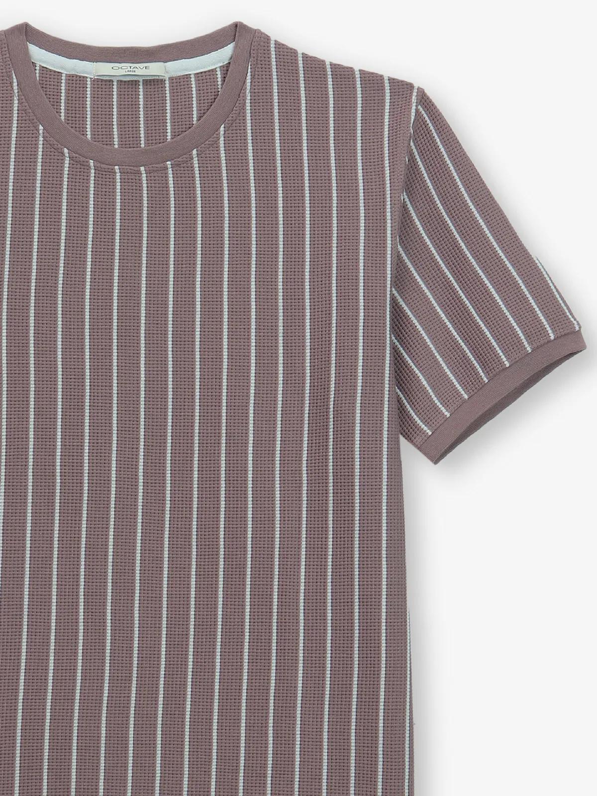OCTAVE stripe mauve pink cotton stripe t-shirt