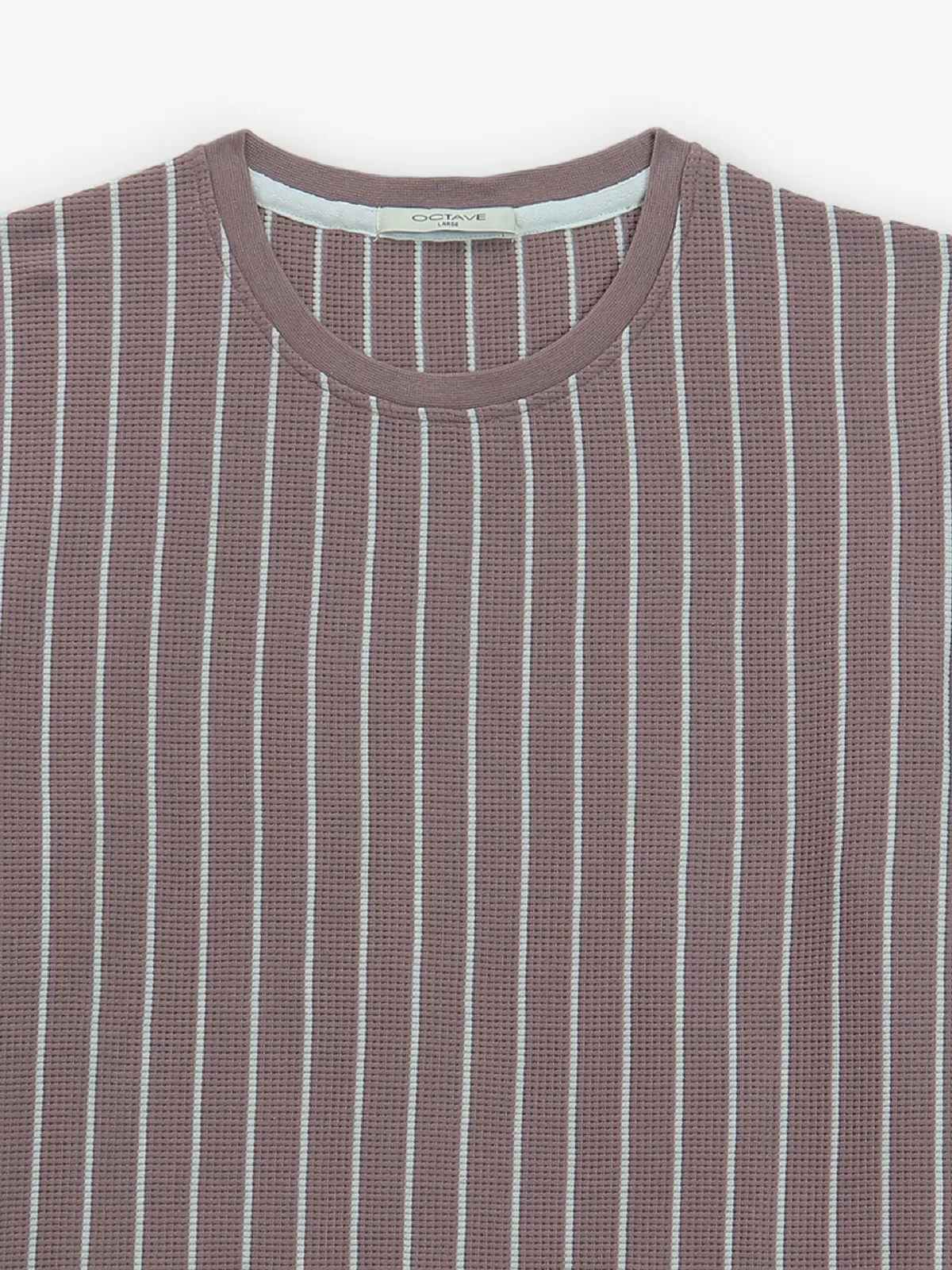 OCTAVE stripe mauve pink cotton stripe t-shirt