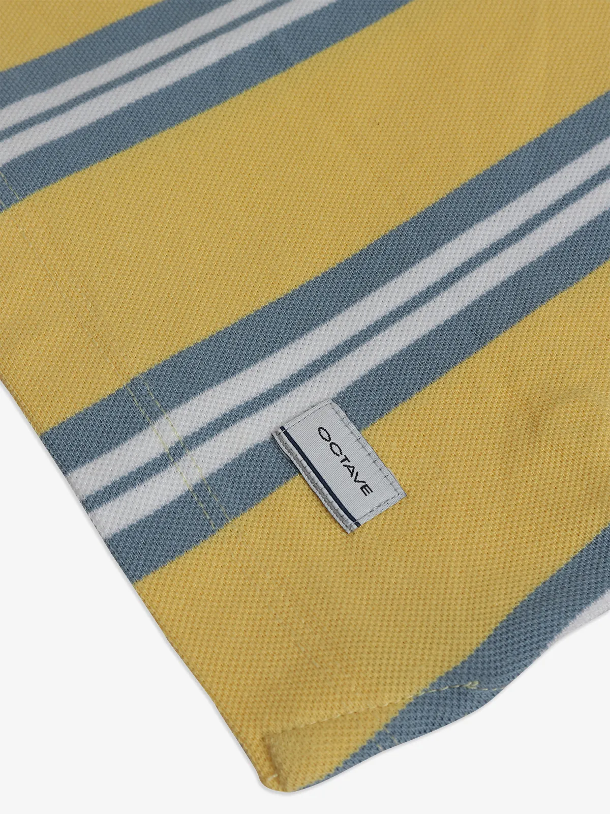 Octave yellow cotton stripe t-shirt