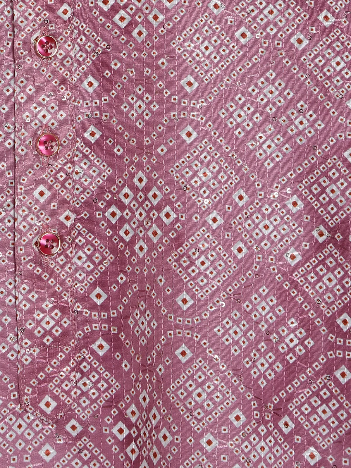 Onion pink shaded cotton printed kurta