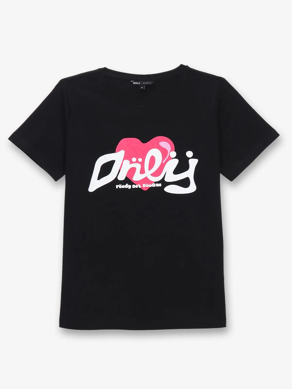 ONLY black cotton brand name t-shirt