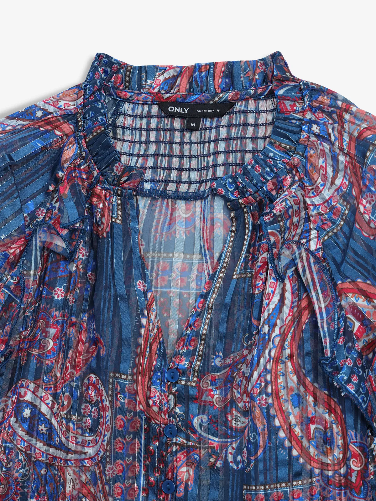 ONLY blue printed chiffon top