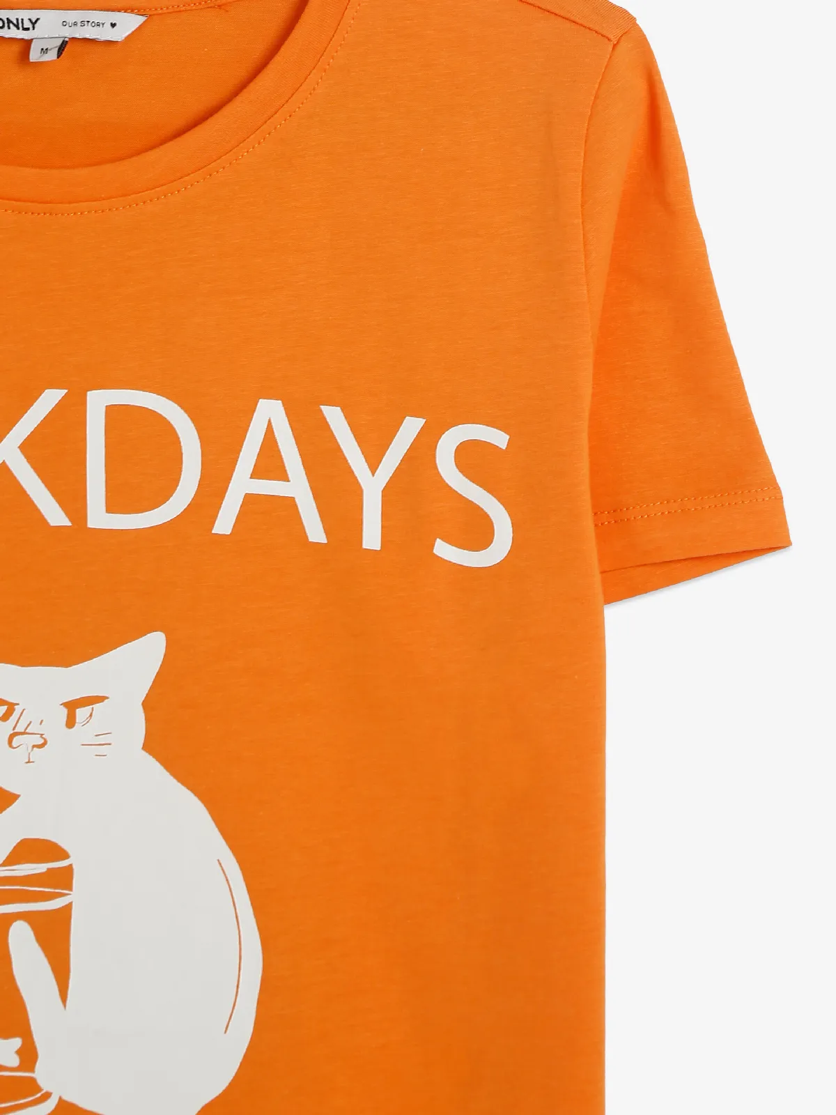 ONLY cotton printed orange t-shirt